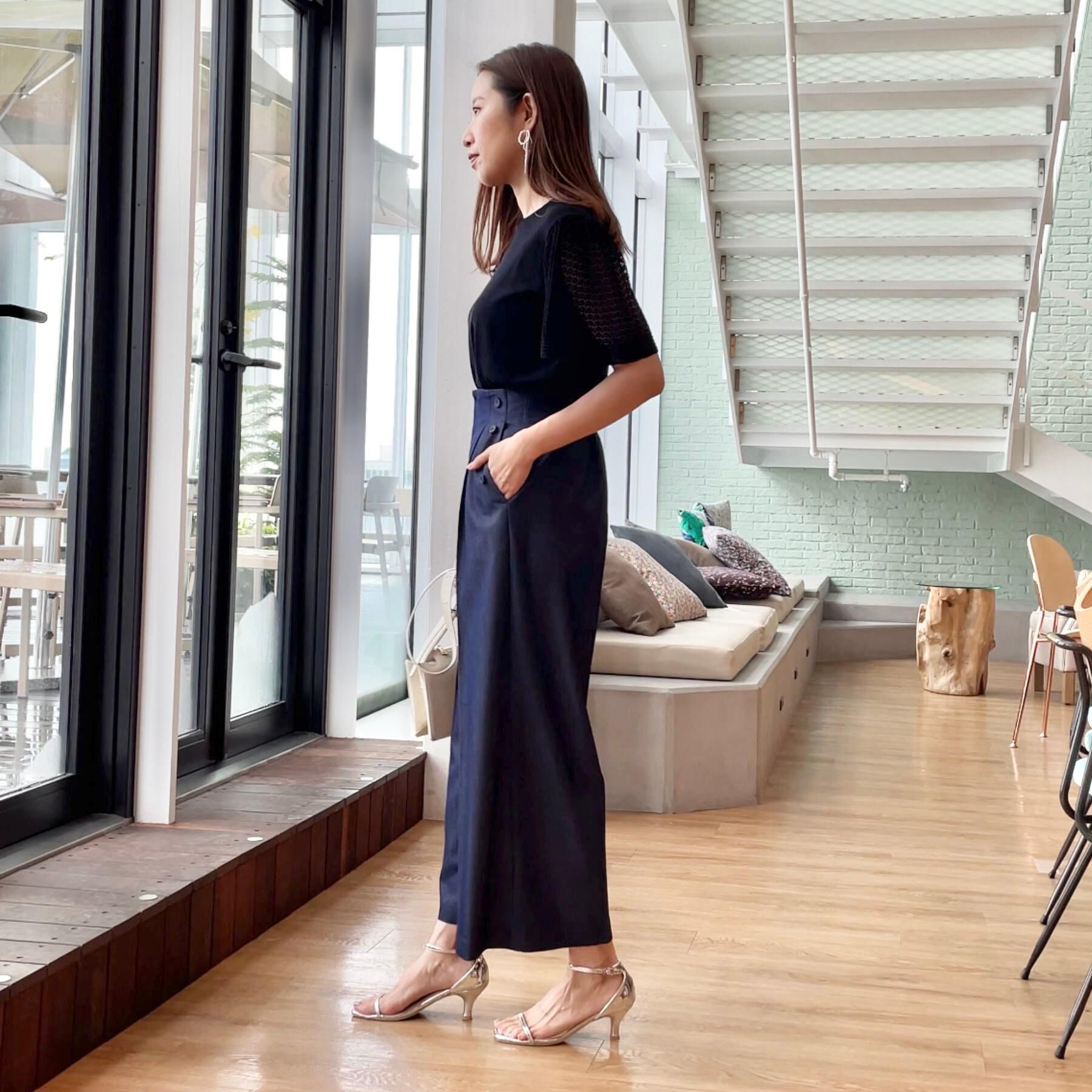 Couture broach「【手洗い可能・UV・アンチピリング・接触冷感・二の腕カバー】透かし袖ニットトップス」|ニット・セーター|