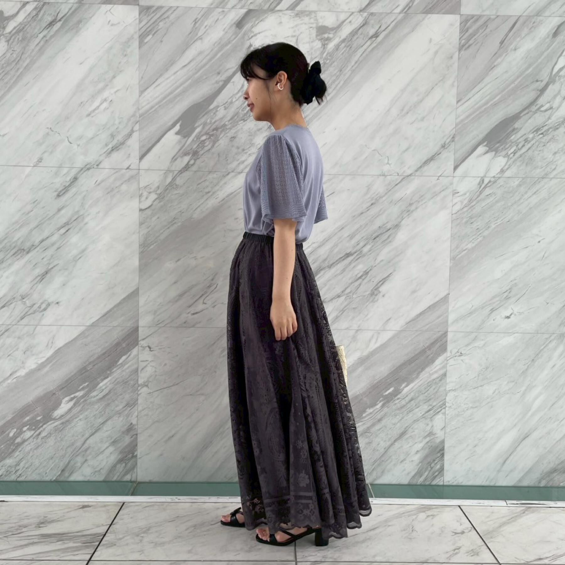 Couture broach「【手洗い可能・UV・アンチピリング・接触冷感・二の腕カバー】透かし袖ニットトップス」|ニット・セーター|