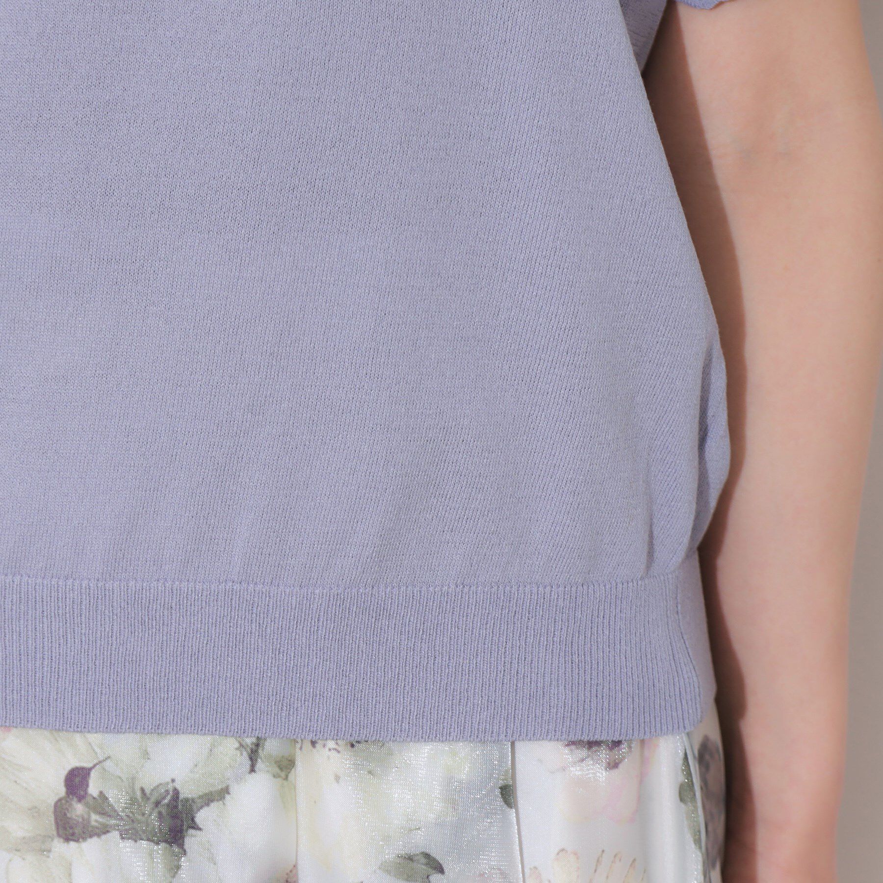 Couture broach「【手洗い可能・UV・アンチピリング・接触冷感・二の腕カバー】透かし袖ニットトップス」|ニット・セーター|