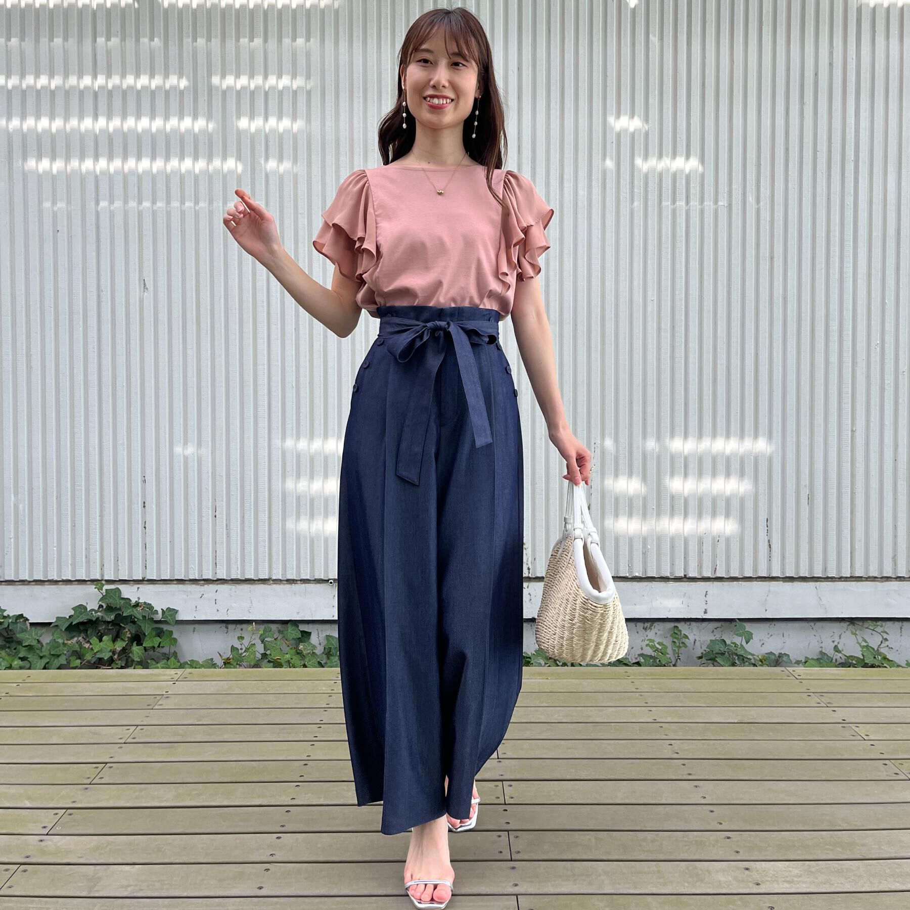 Couture broach「【接触冷感・UVカット・二の腕カバー】ラッフルフレアスリーブ」|Tシャツ・カットソー|