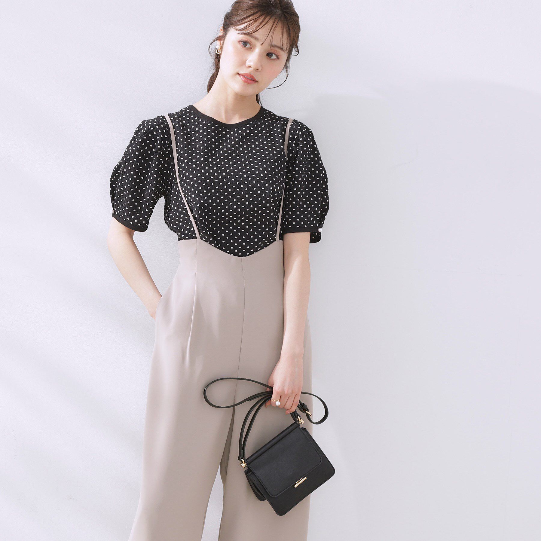 Couture broach「【マシンウォッシャブル・きれいめ】キャミロンパース」|その他|