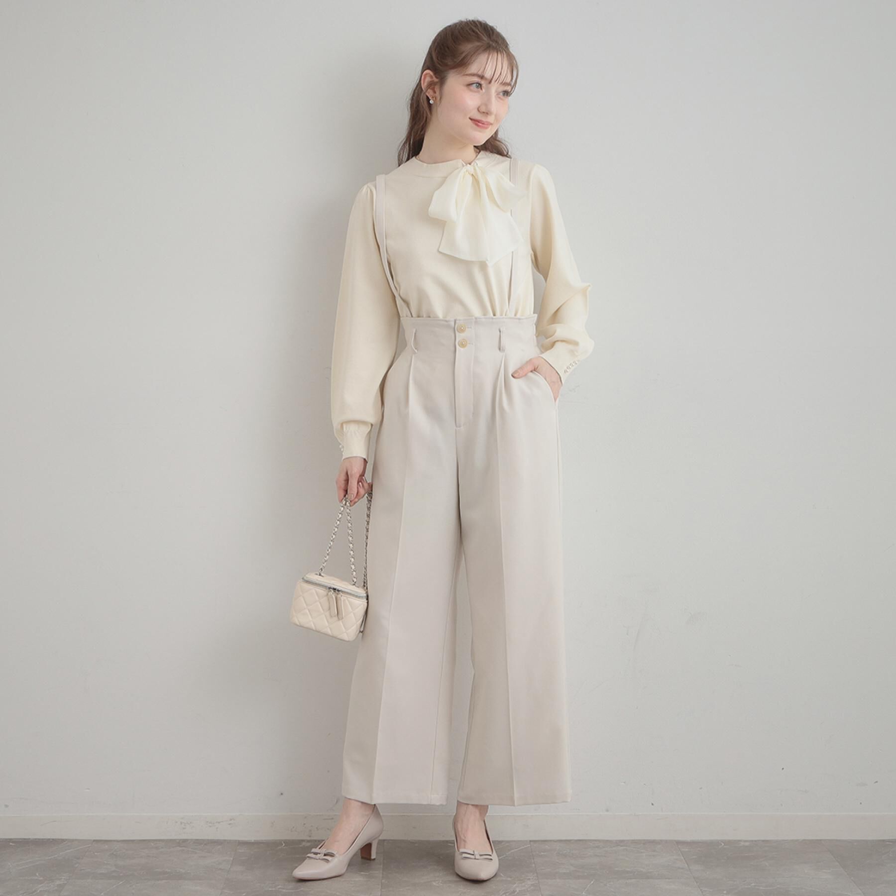 Couture broach「【洗える・着映え】オーガンジーリボンタイ ニット」|ニット・セーター|