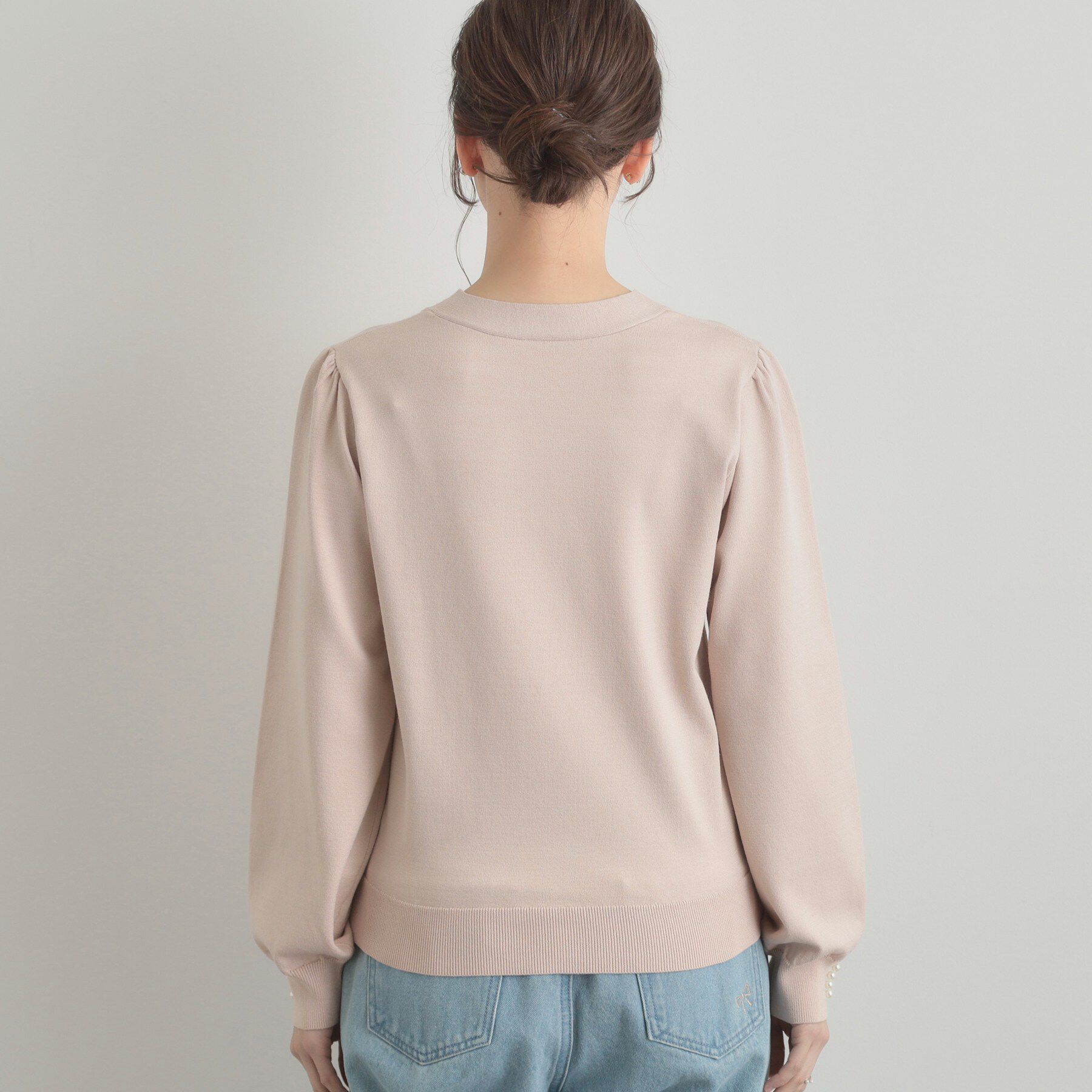 Couture broach「【洗える・着映え】オーガンジーリボンタイ ニット」|ニット・セーター|