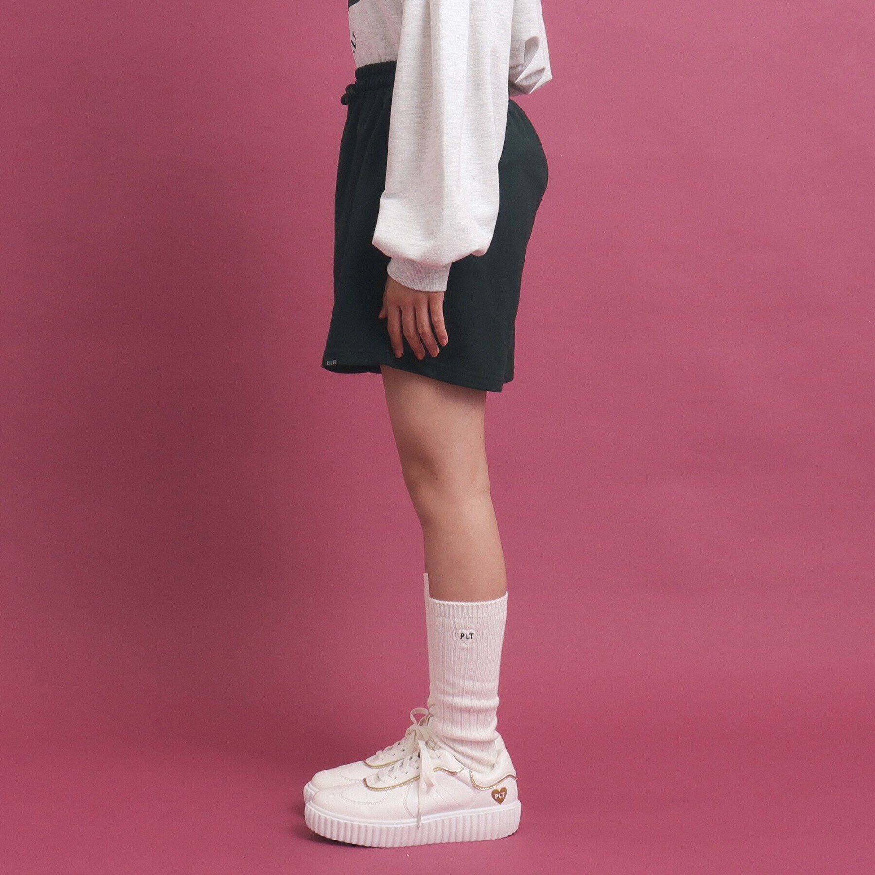 PINK-latte「【セットアップ】コットンミニ裏毛プルオーバー＆ショートパンツ」|その他|