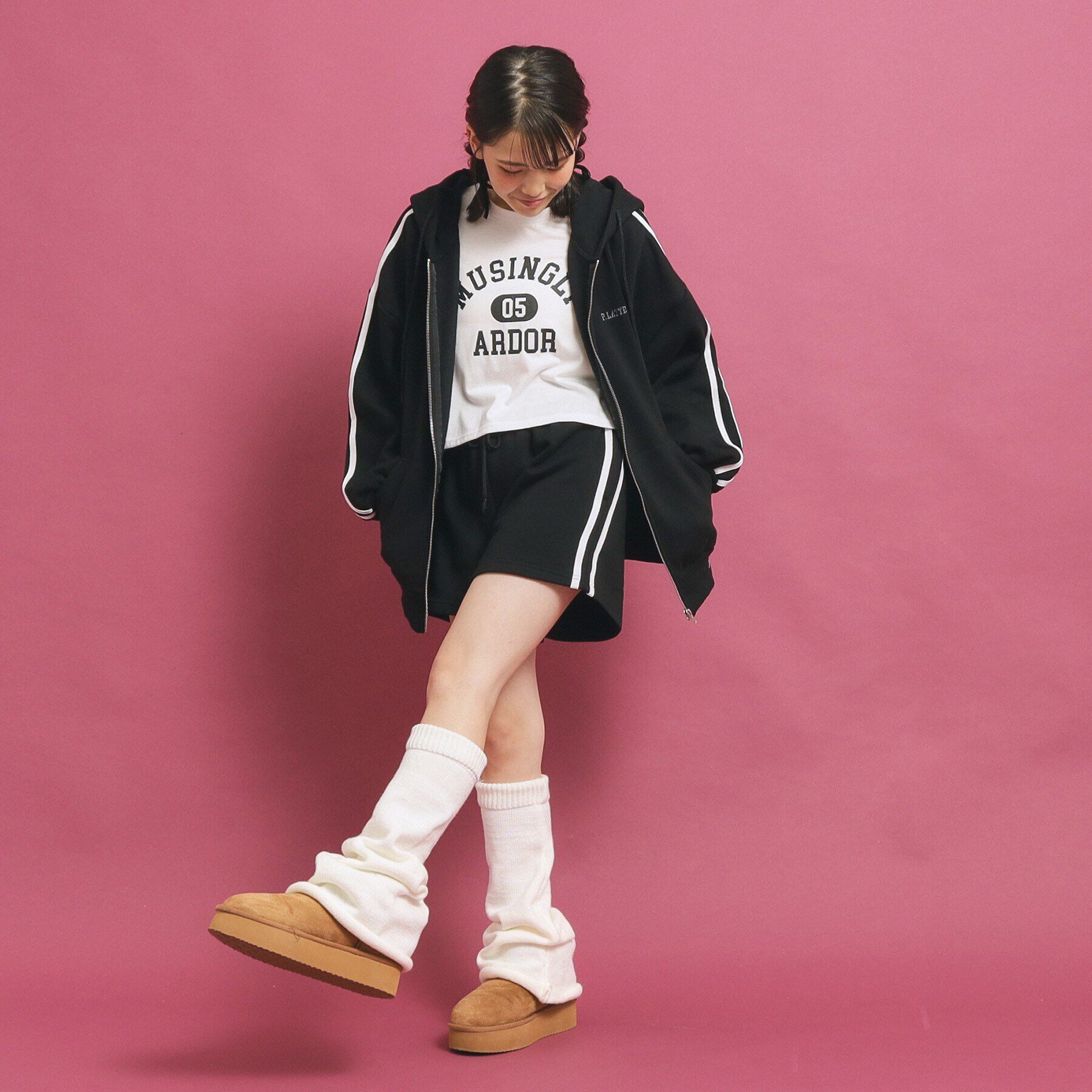 PINK-latte「【3点セット／プチプラ】裏起毛パーカーセット」|その他|