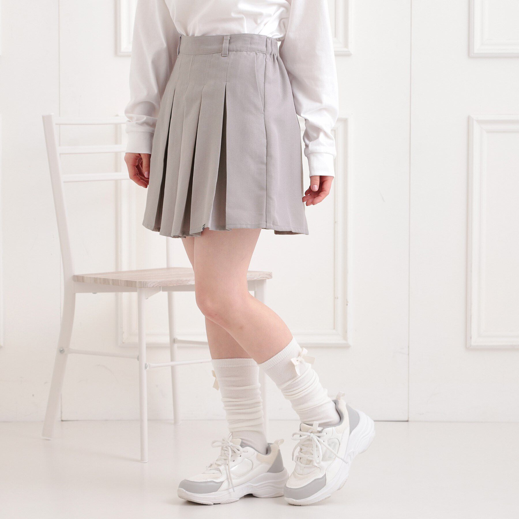 PINK-latte「インパンプリーツ無地スカート」|スカート|