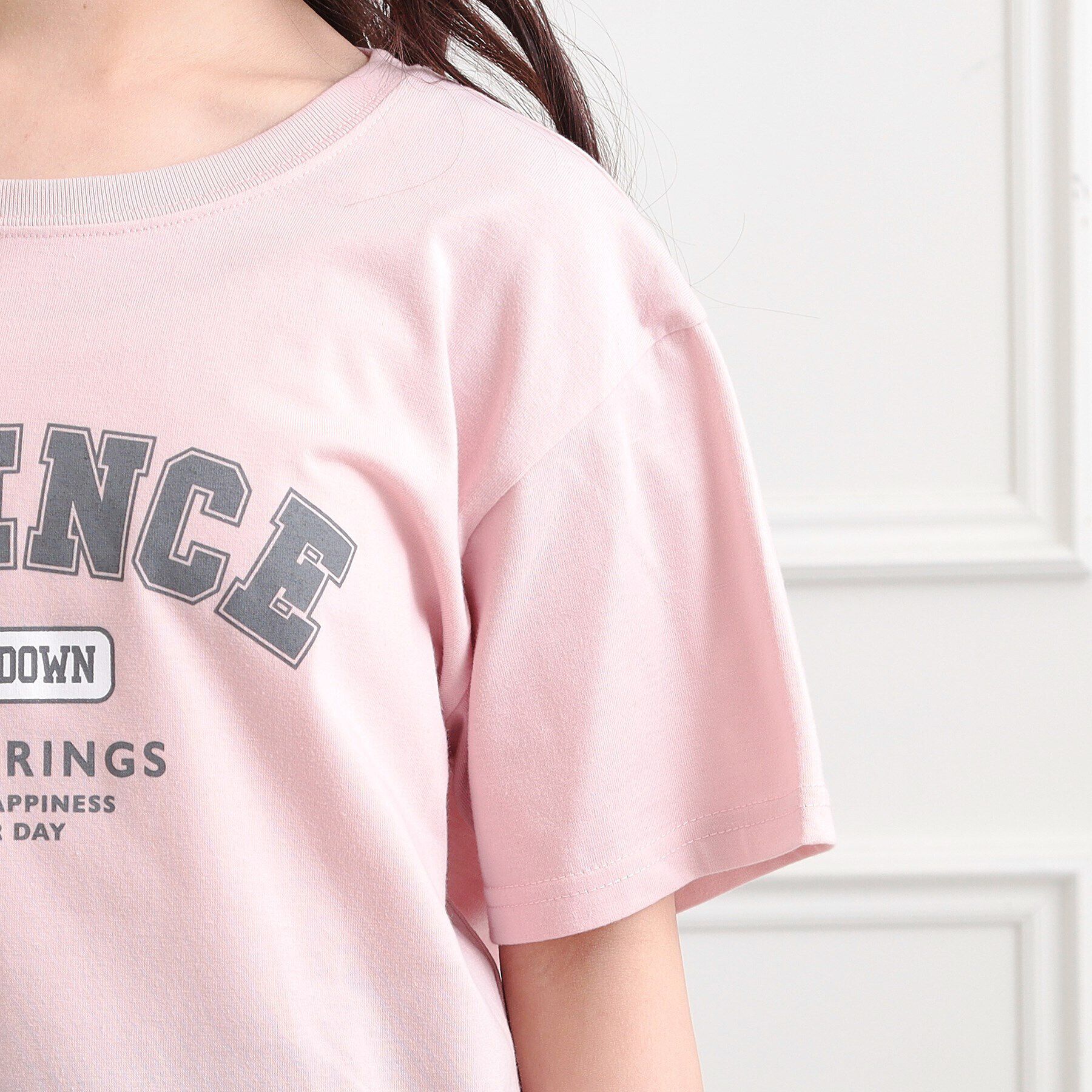 PINK-latte「カレッジプリントTシャツ」|Tシャツ・カットソー|