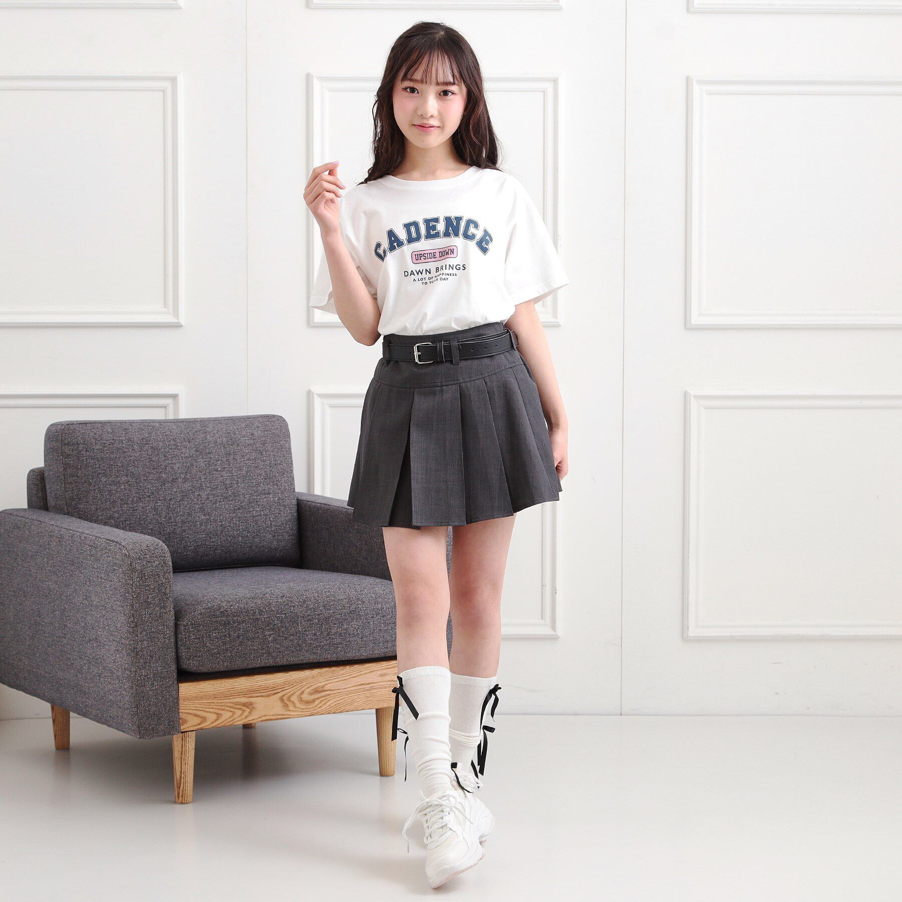 PINK-latte「カレッジプリントTシャツ」|Tシャツ・カットソー|