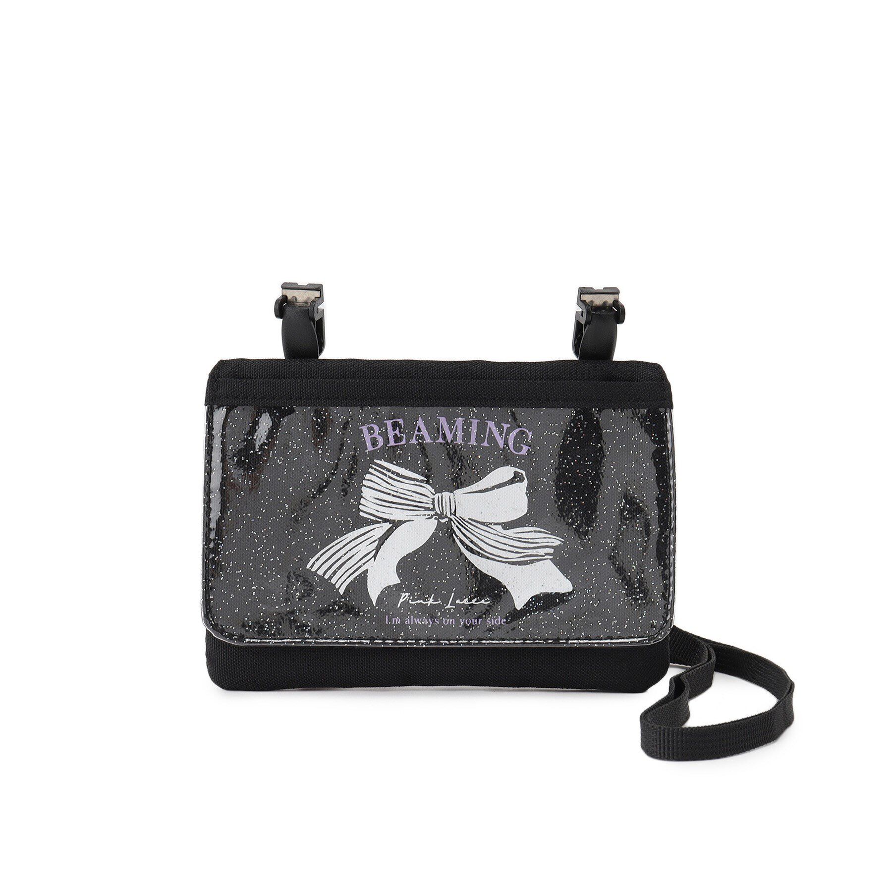 PINK-latte「マルチポケット」|ポーチ|ブラック(019)