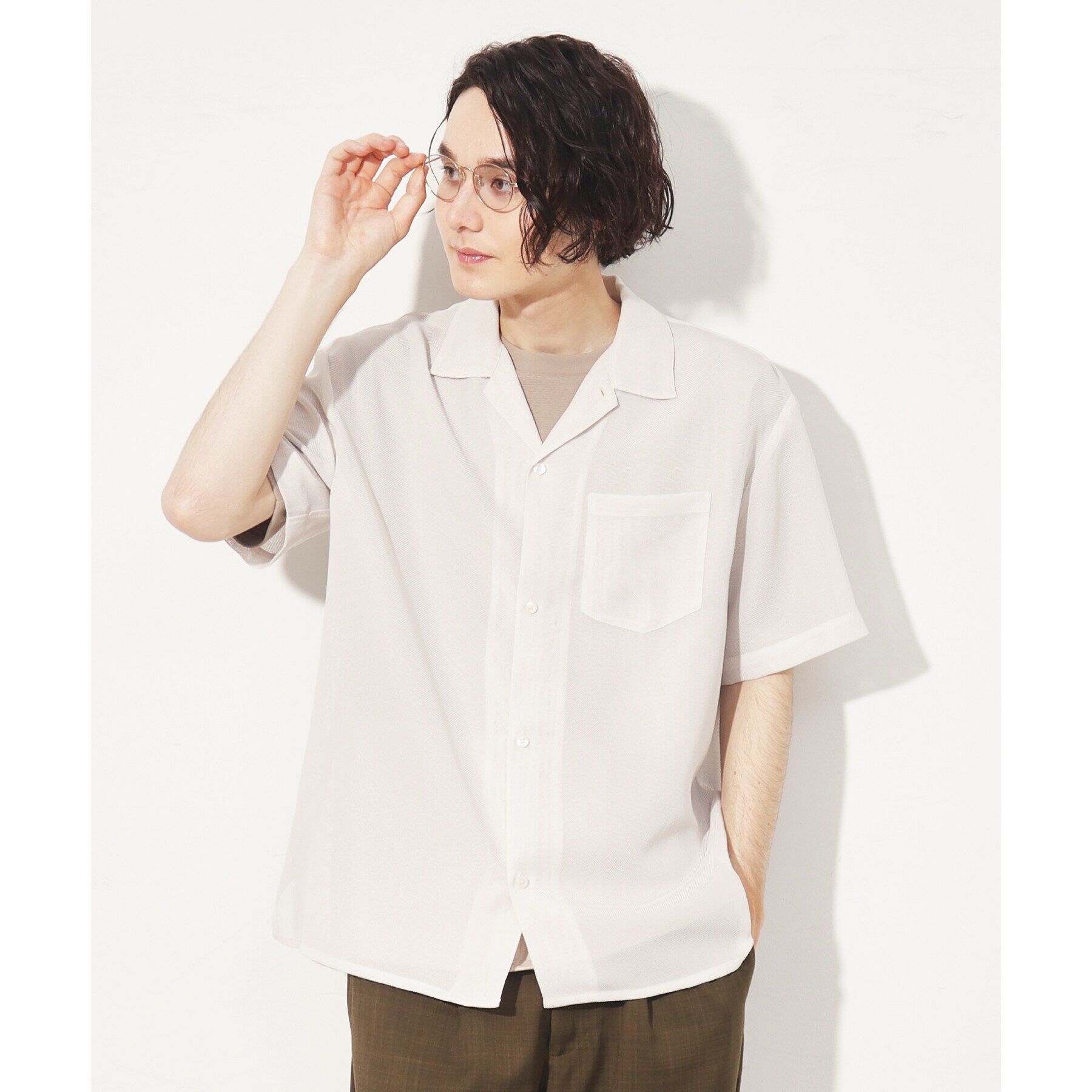 THE SHOP TK「【通気性◎/軽量】カラミシアーシャツ ストライプ／プレーン」|シャツ・ブラウス|