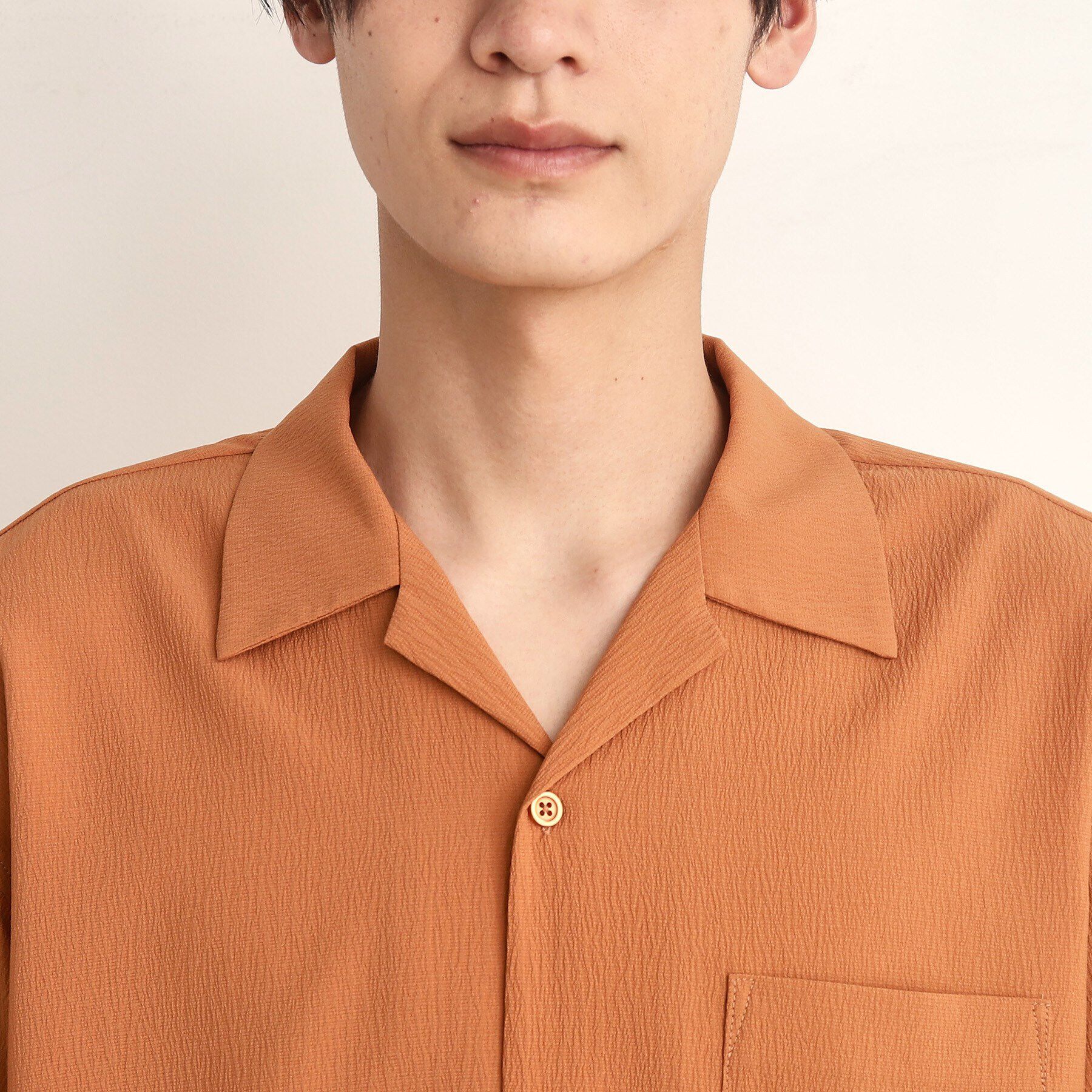 THE SHOP TK「楊柳オープンカラー半袖シャツ」|シャツ・ブラウス|