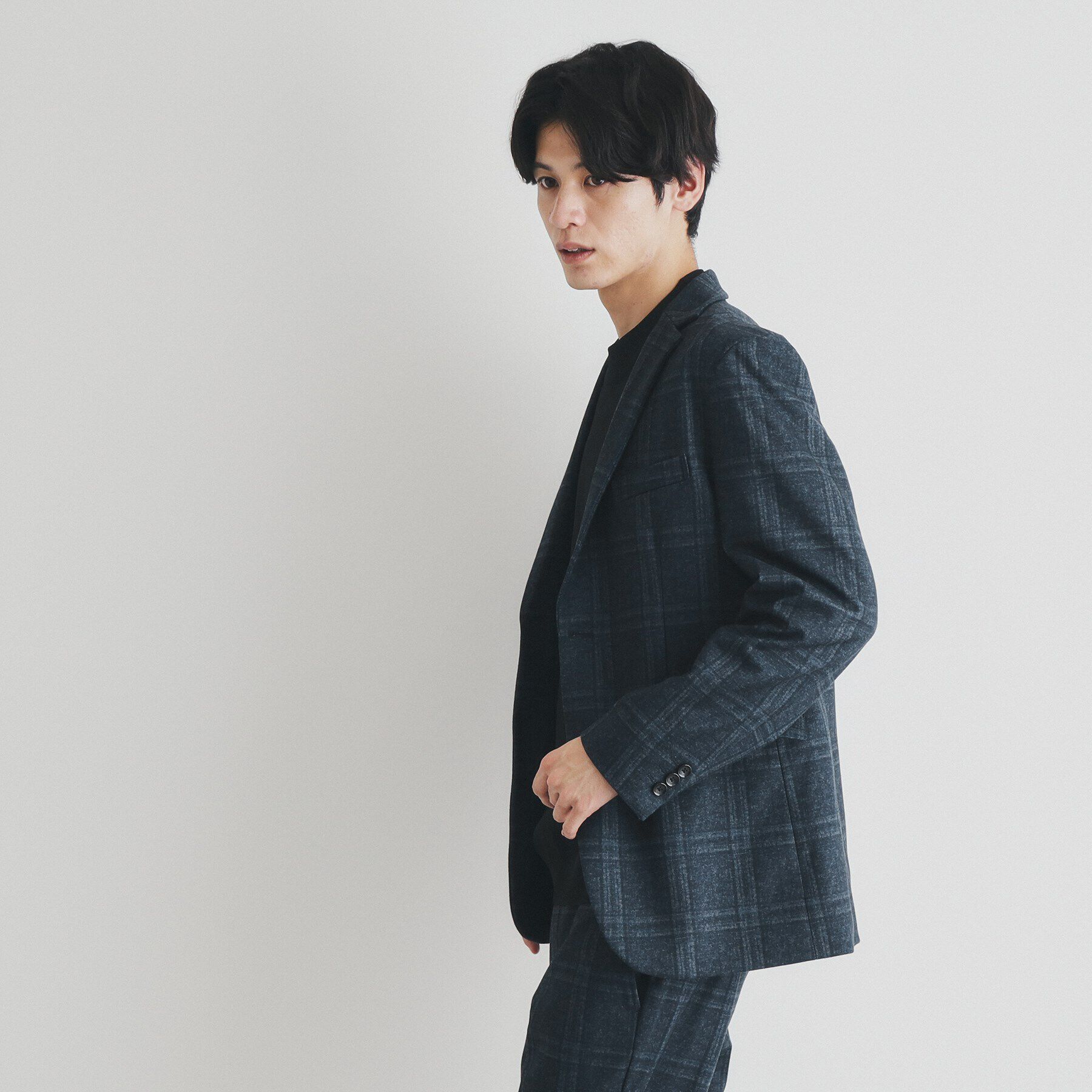 THE SHOP TK「起毛TRジャージジャケット　【セットアップ可/ビジネス対応/ストレッチ】」|テーラードジャケット|