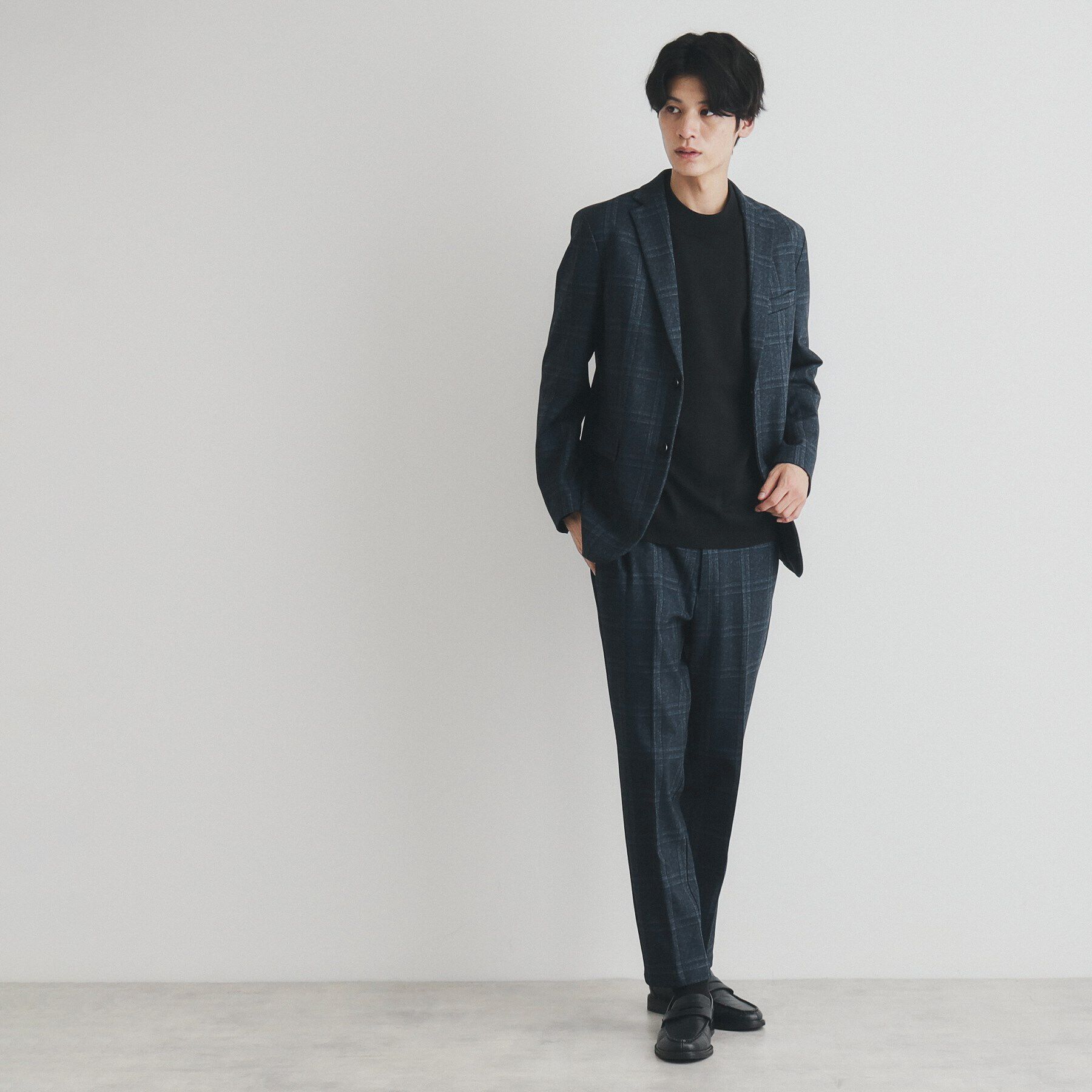 THE SHOP TK「起毛TRジャージジャケット　【セットアップ可/ビジネス対応/ストレッチ】」|テーラードジャケット|