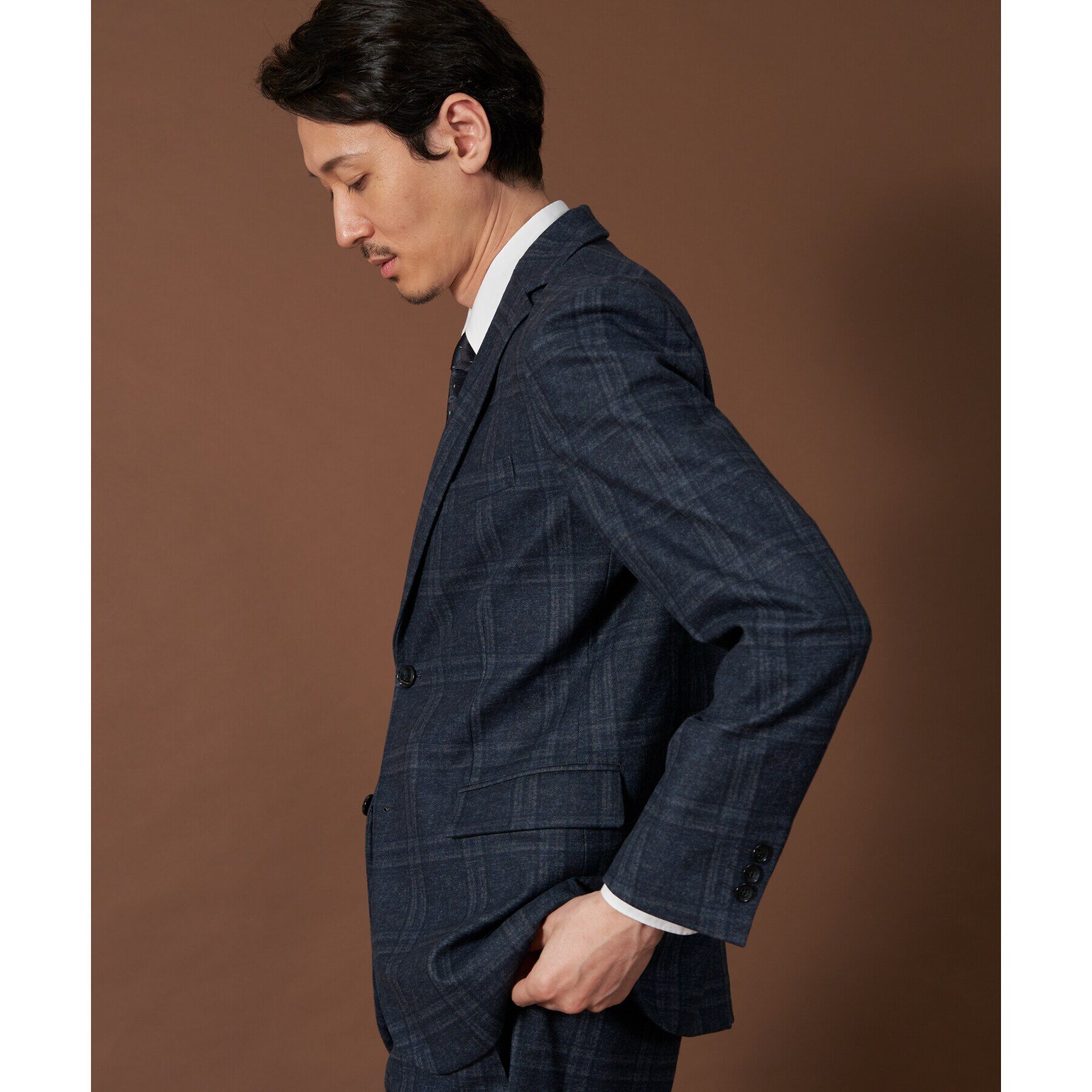 THE SHOP TK「起毛TRジャージジャケット　【セットアップ可/ビジネス対応/ストレッチ】」|テーラードジャケット|