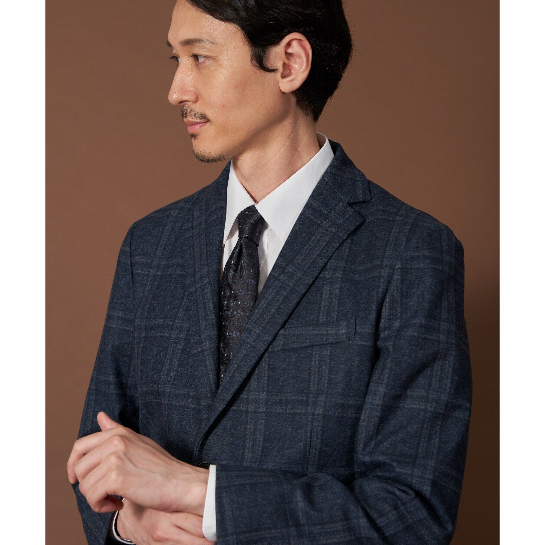 THE SHOP TK「起毛TRジャージジャケット　【セットアップ可/ビジネス対応/ストレッチ】」|テーラードジャケット|ネイビー(294)