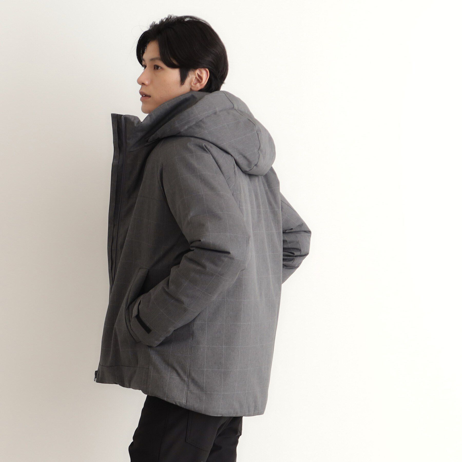 THE SHOP TK「SORONA中綿フードブルゾン 蓄熱／保温／洗える／防風／撥水／ビジネス対応可」|ダウン|