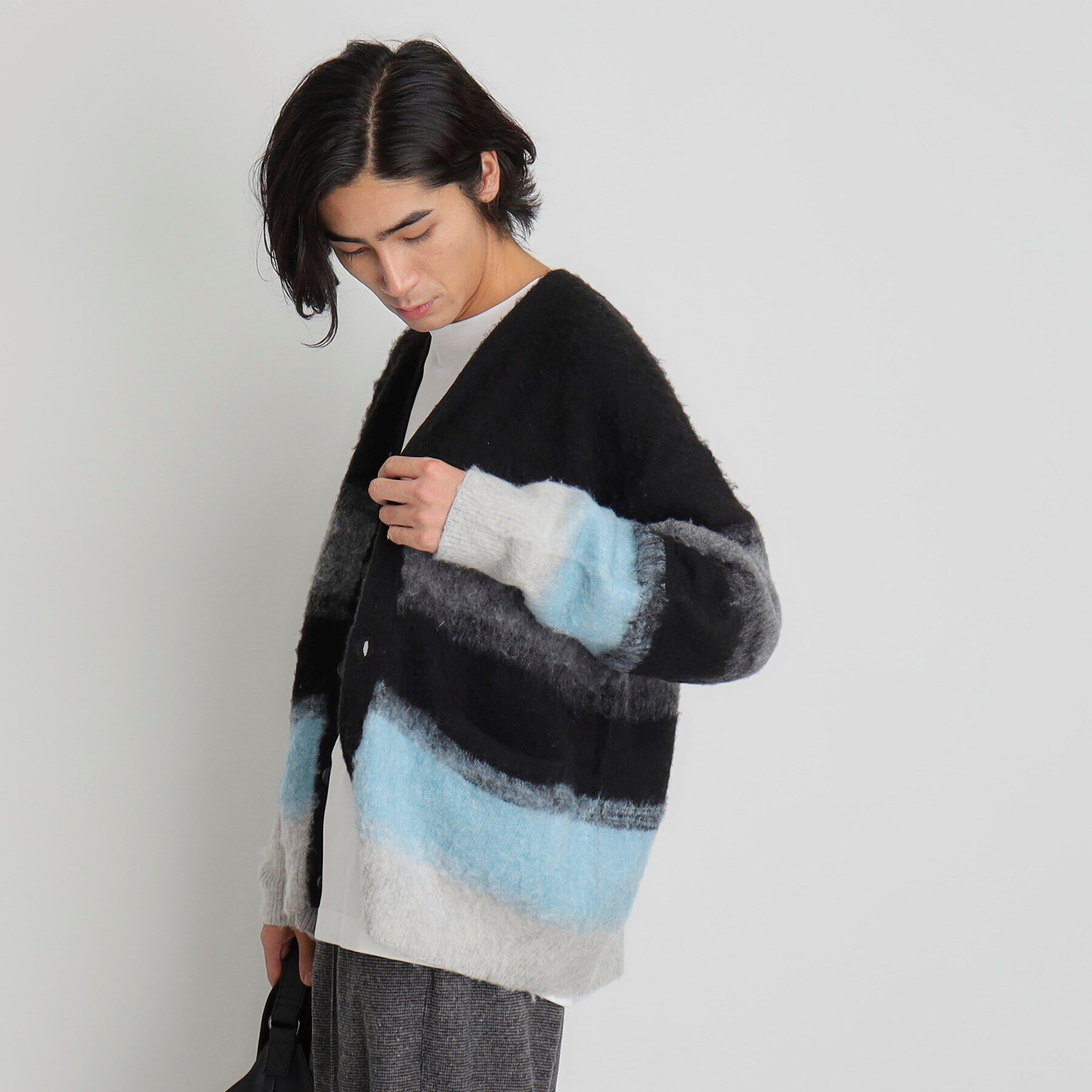 THE SHOP TK「シャギーニットカーディガン ビッグシルエット」|カーディガン|