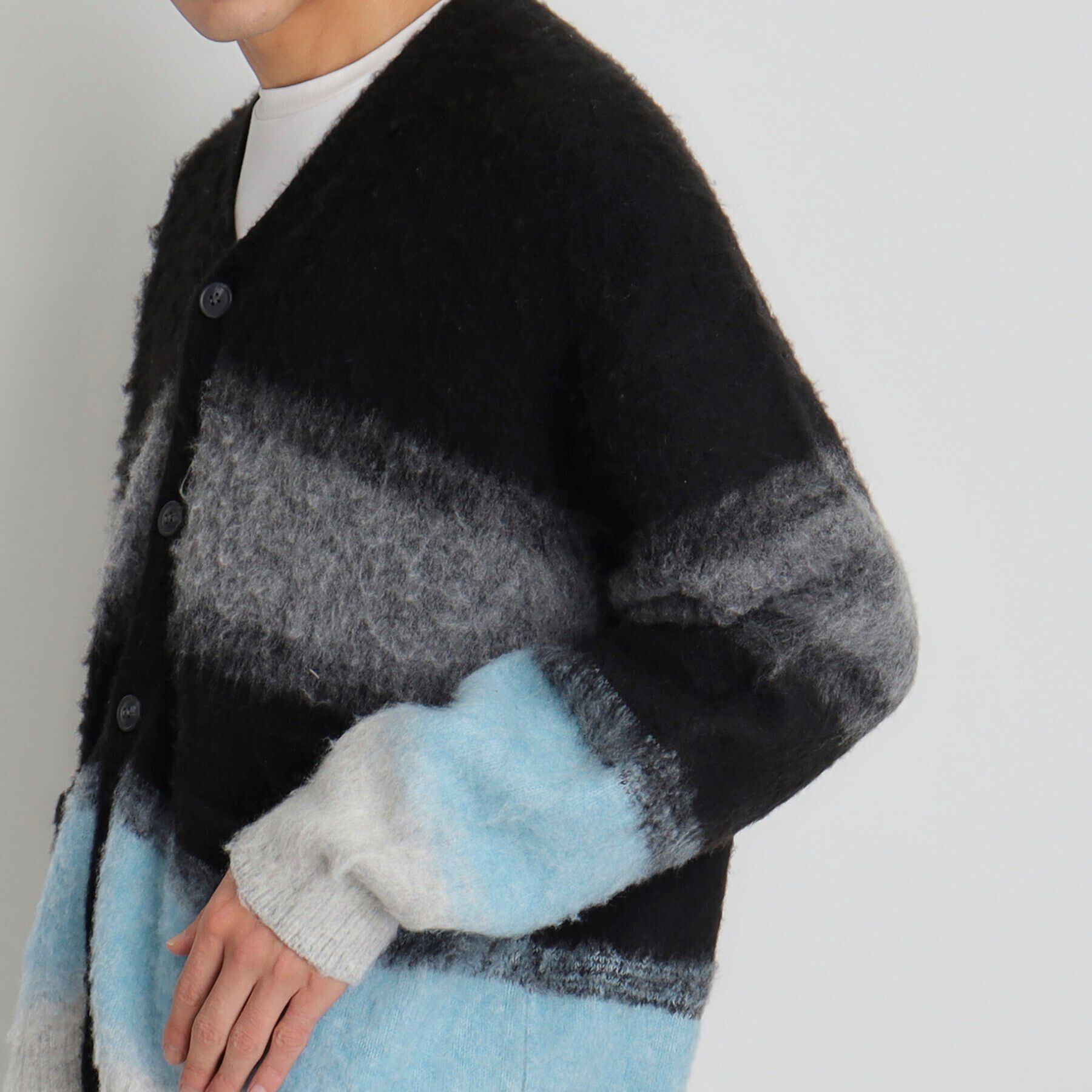 THE SHOP TK「シャギーニットカーディガン ビッグシルエット」|カーディガン|