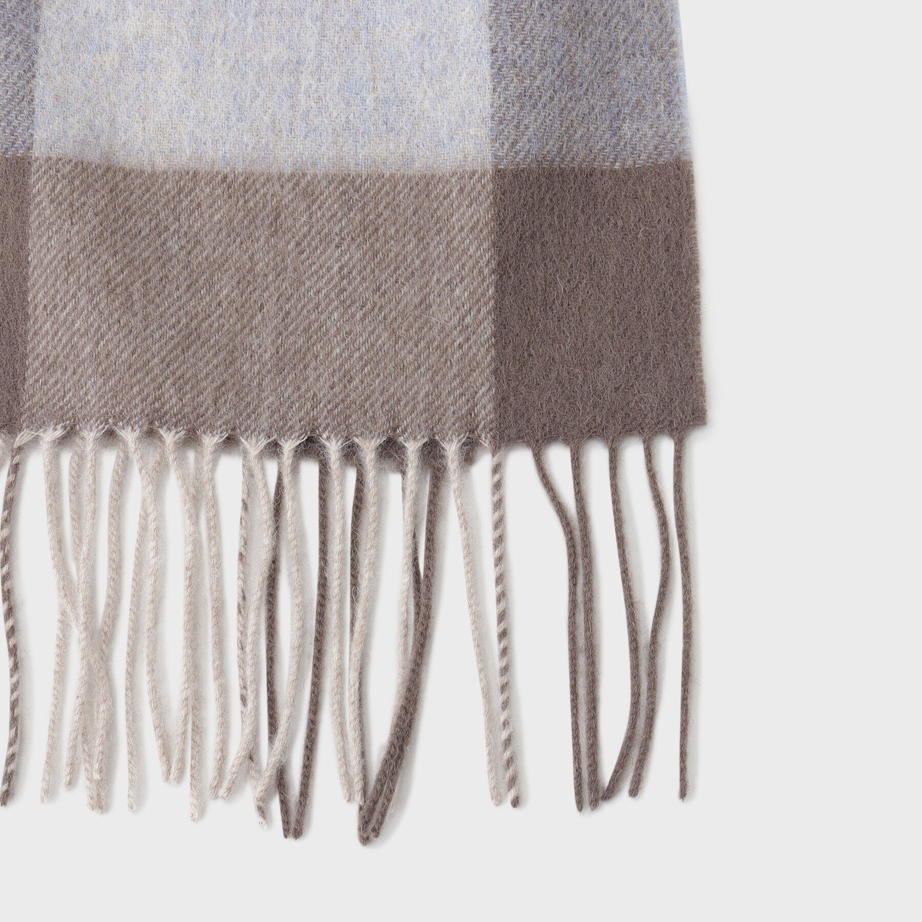 THE SHOP TK「ウールブロックチェックシングルマフラー ユニセックス」|ストール|