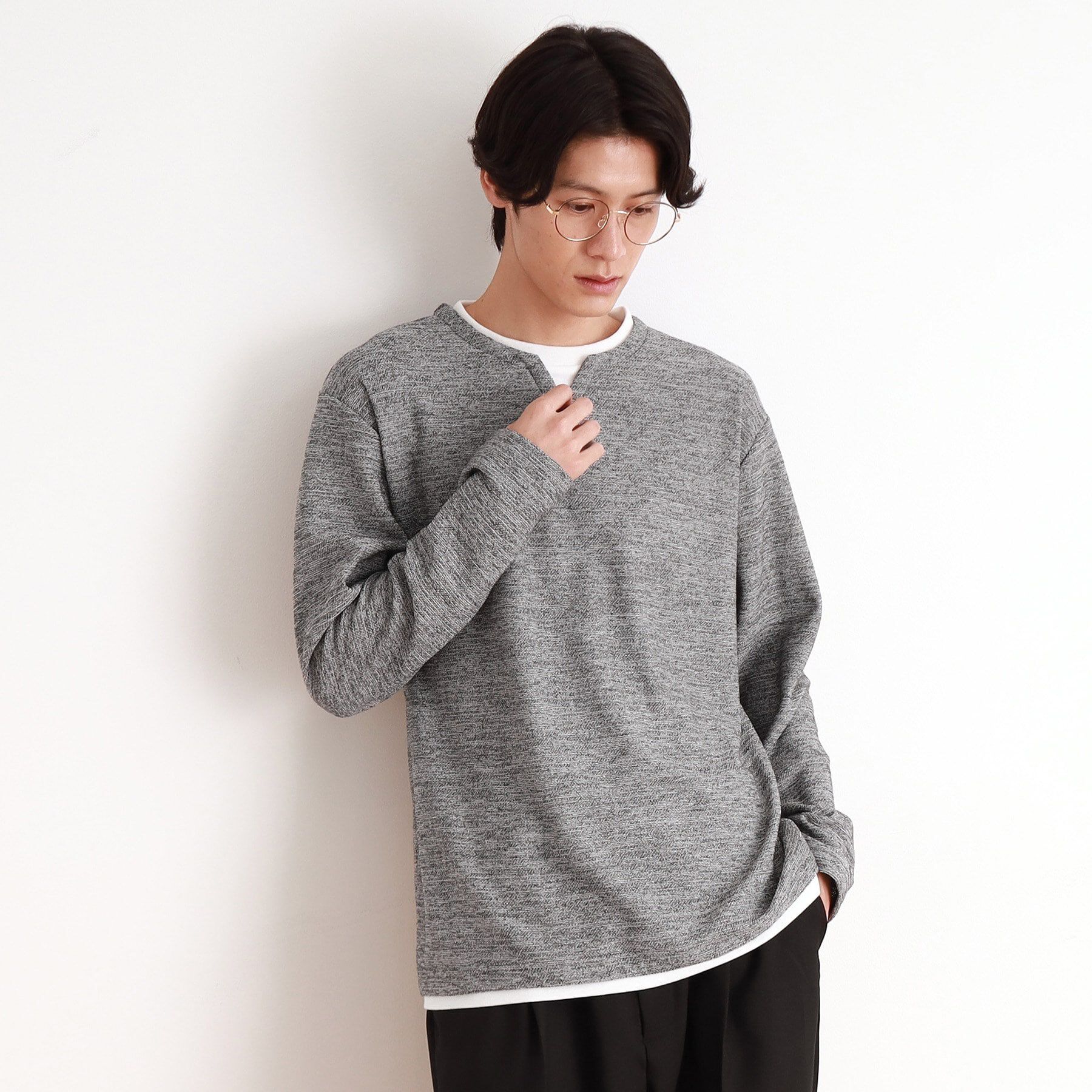 THE SHOP TK「モスフリースキーネックプルオーバー」|Tシャツ・カットソー|