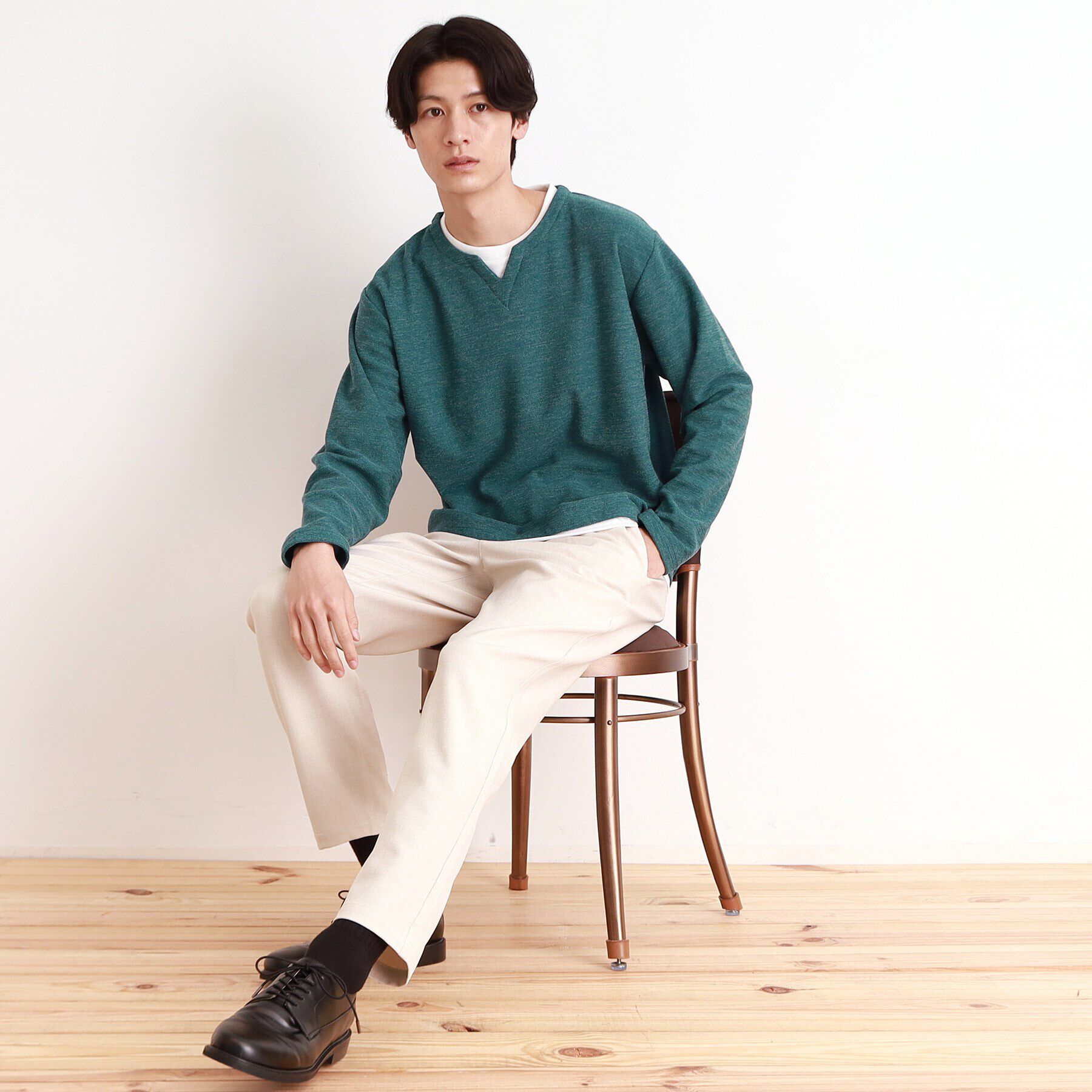 THE SHOP TK「モスフリースキーネックプルオーバー」|Tシャツ・カットソー|