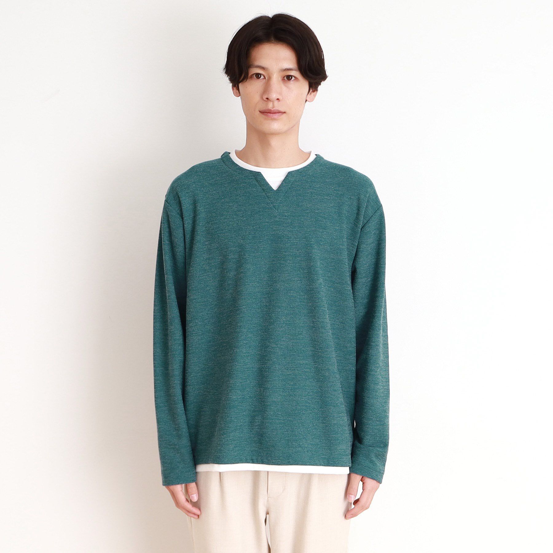 THE SHOP TK「モスフリースキーネックプルオーバー」|Tシャツ・カットソー|