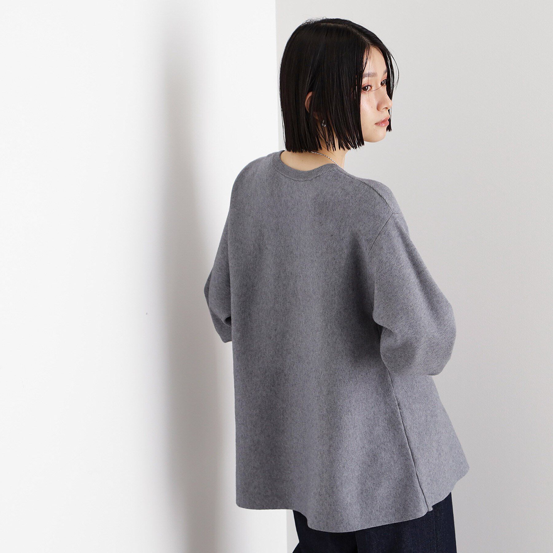 THE SHOP TK「【体形カバー】総針ペプラムニット/洗える」|ニット・セーター|