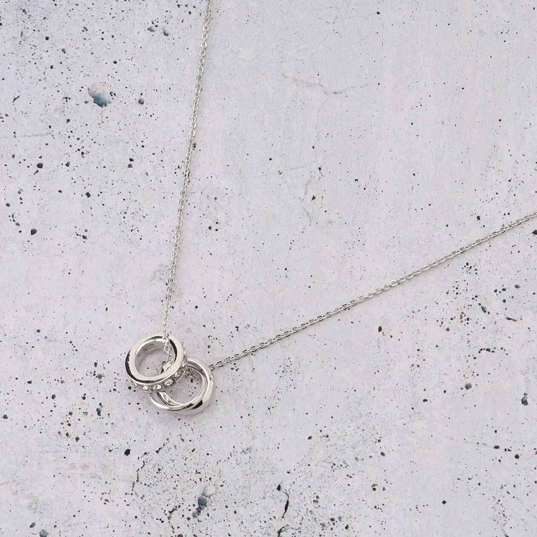 THE SHOP TK「ロンデルダブルリングネックレス」|ネックレス|シルバー(006)