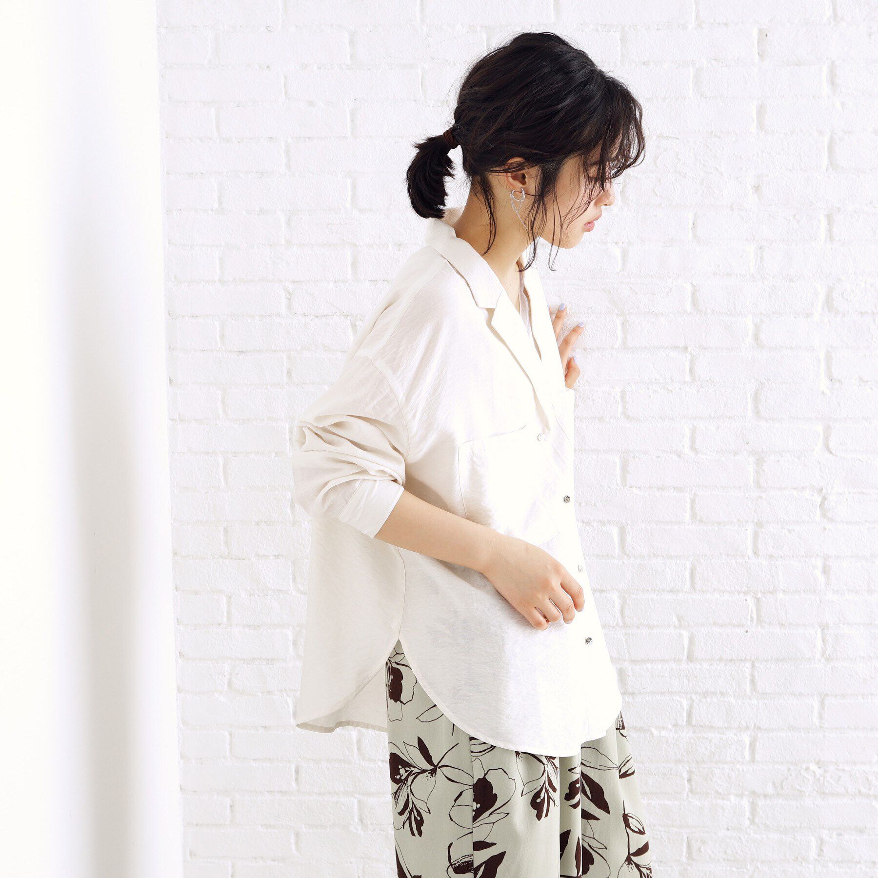 THE SHOP TK「テーラードカラーシャツ【洗える】」|シャツ・ブラウス|