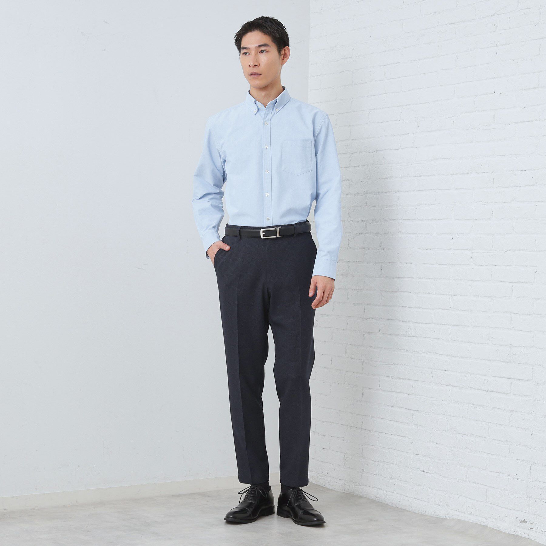 THE SHOP TK「【ON/OFF兼用】シャンブレー オックスシャツ 洗濯機OK / 吸水速乾 / 汗じみ防止」|シャツ・ブラウス|