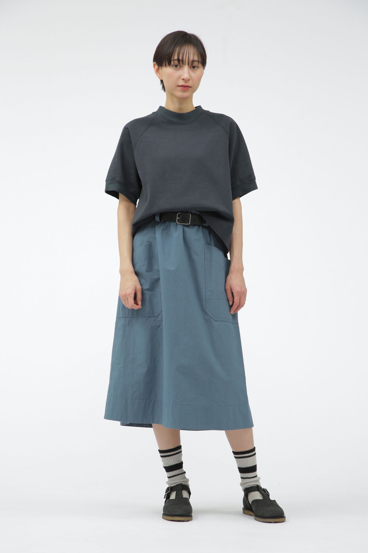 MHL.「WASHED COTTON POPLIN」|スカート|