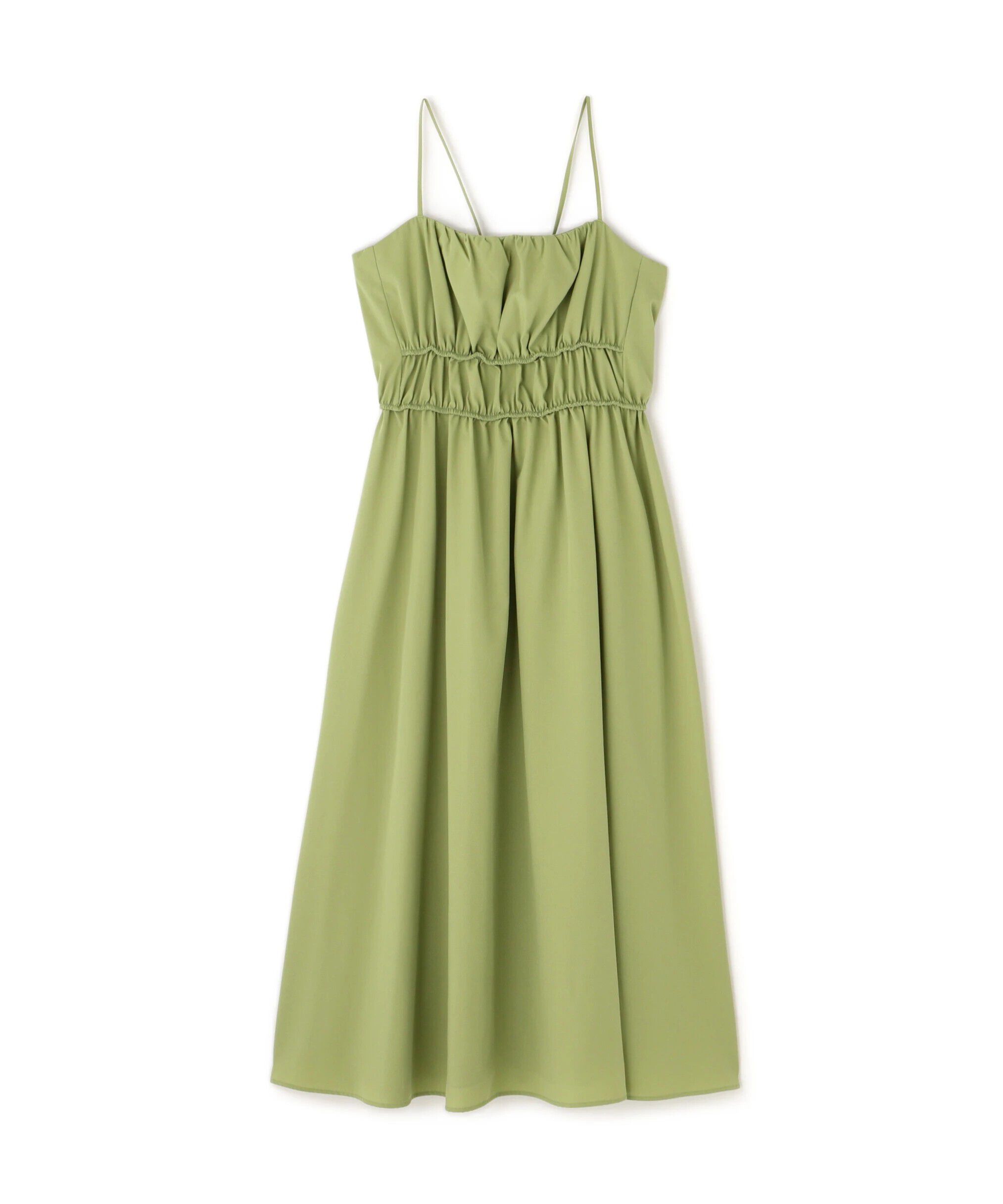  「ギャザーデザインキャミワンピース」|ワンピース|