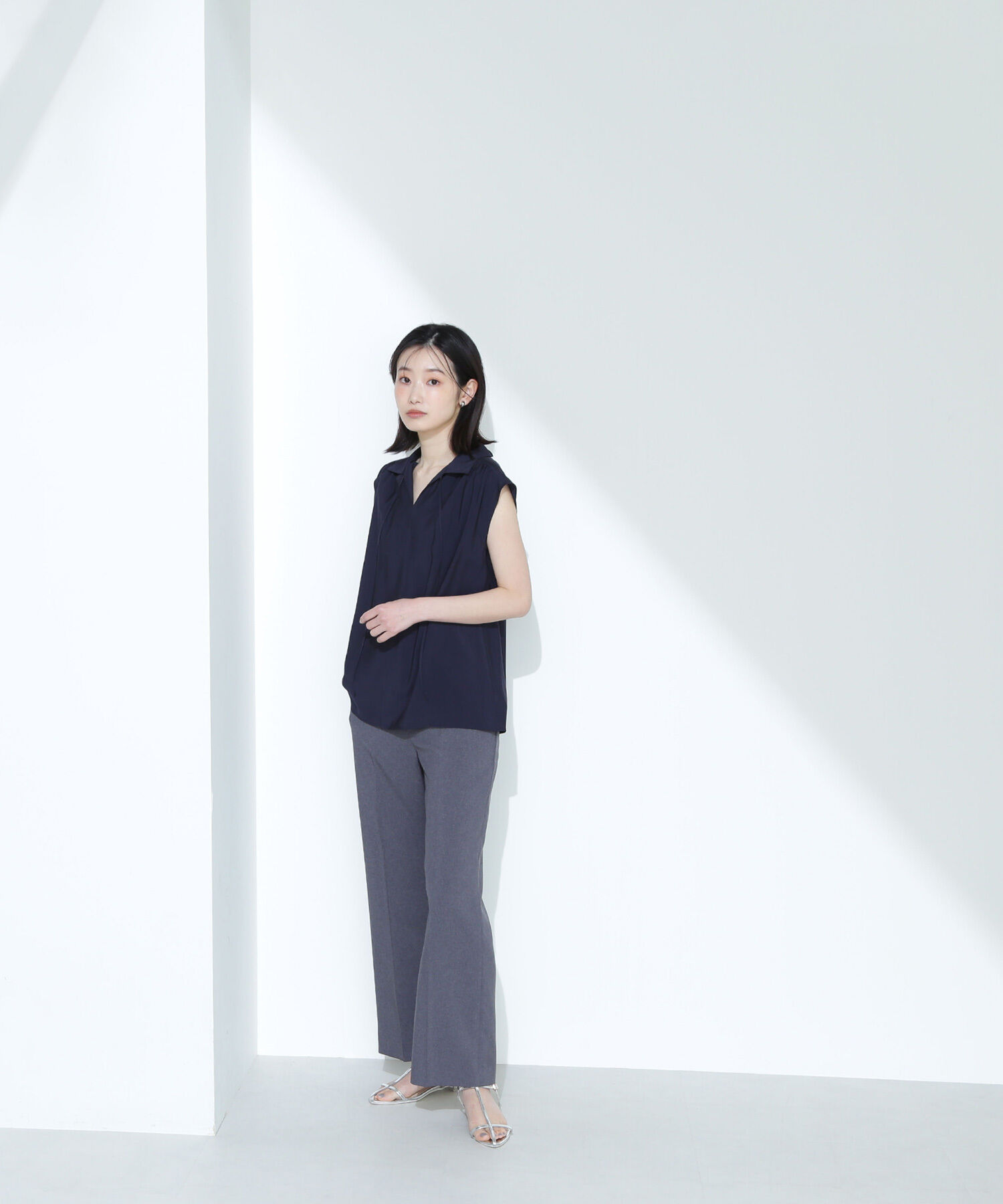  「ナローリボンスキッパーブラウス」|シャツ・ブラウス|