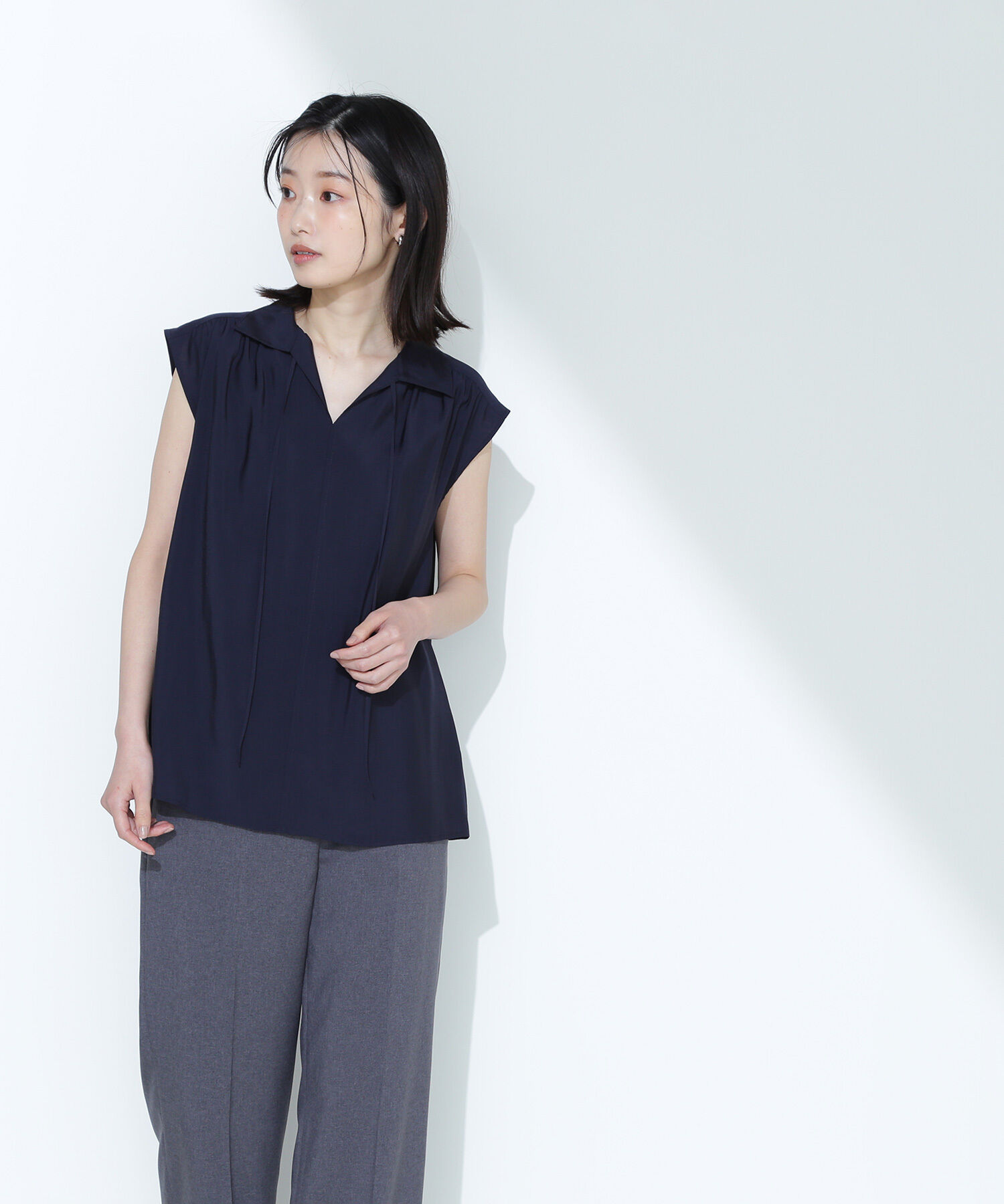  「ナローリボンスキッパーブラウス」|シャツ・ブラウス|