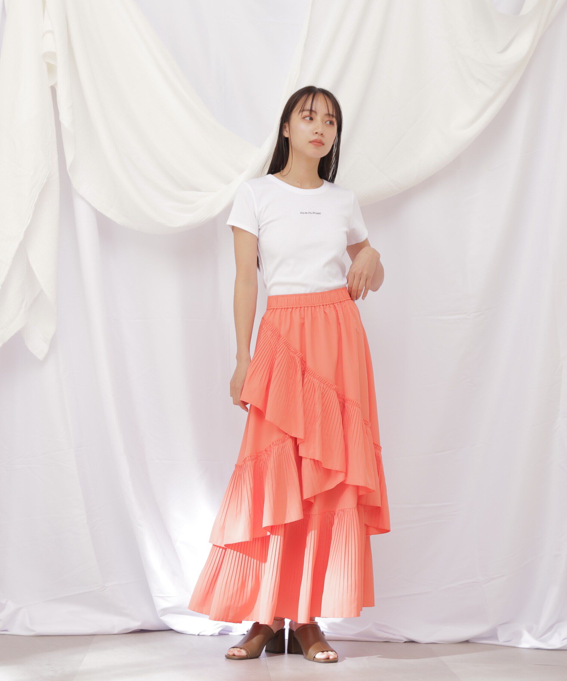  「◇ボリュームデザインプリーツティアードスカート」|スカート|