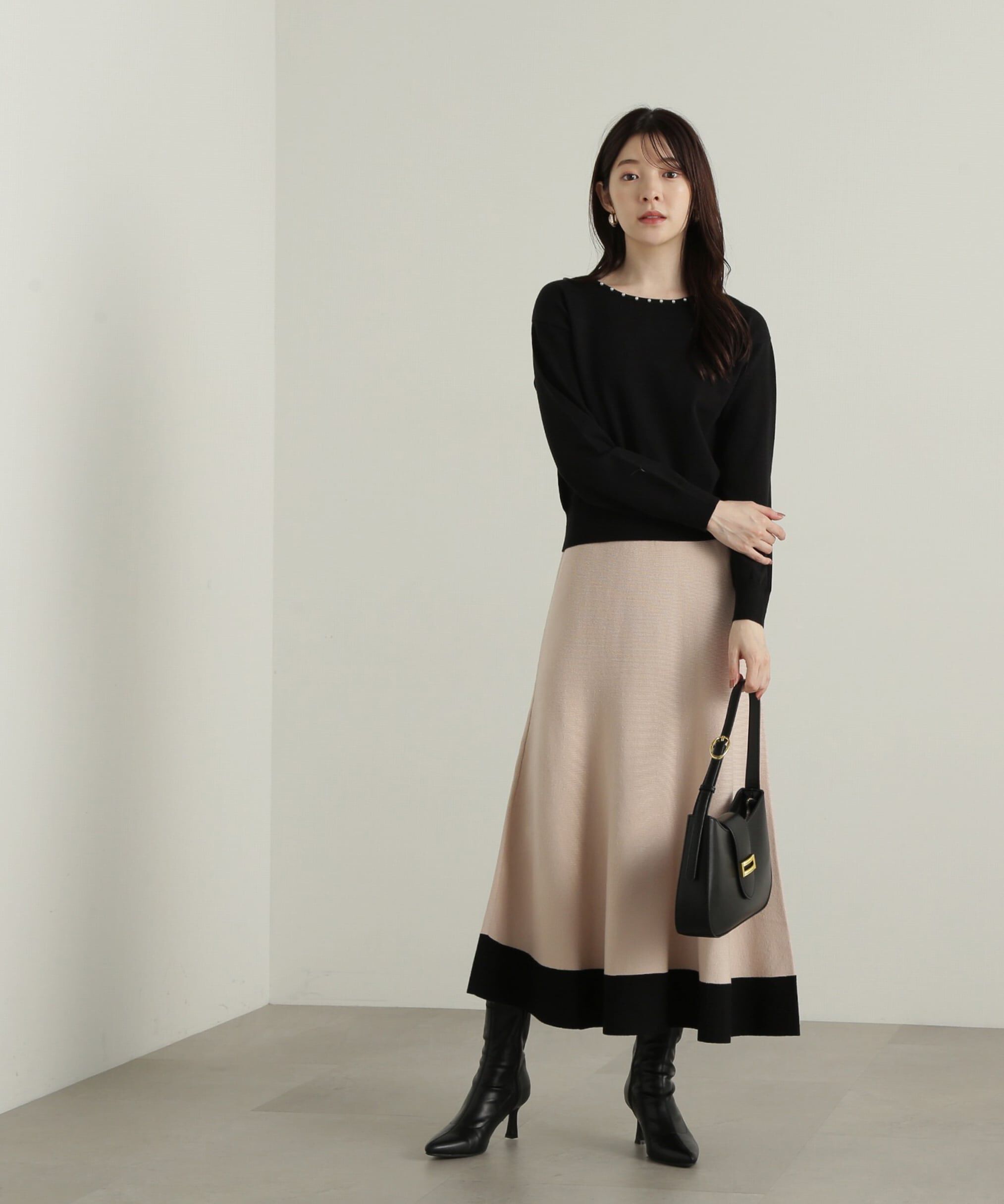 PROPORTION BODY DRESSING「バイカラーパールニットセットアップ」|ワンピース|