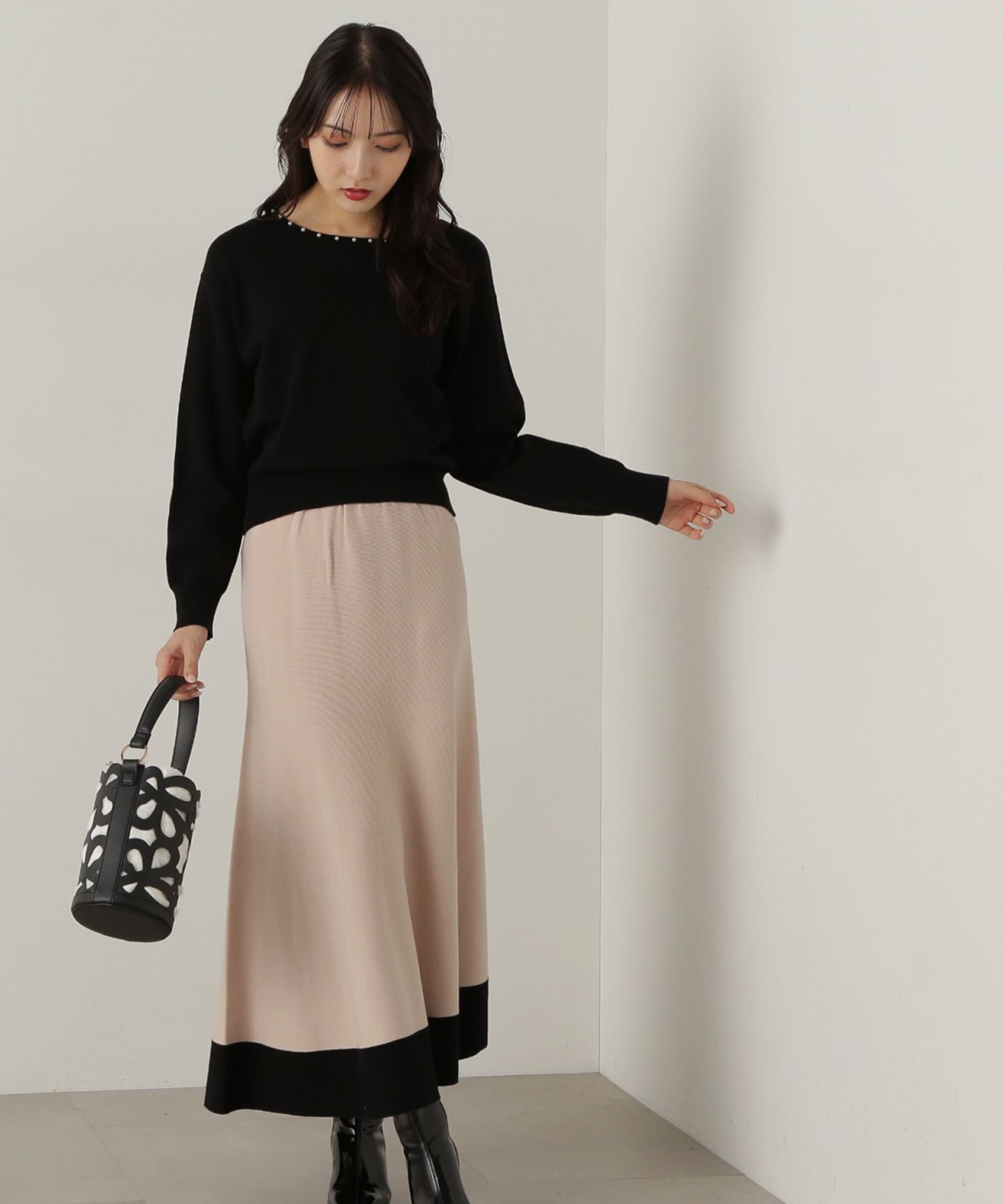 PROPORTION BODY DRESSING「バイカラーパールニットセットアップ」|ワンピース|