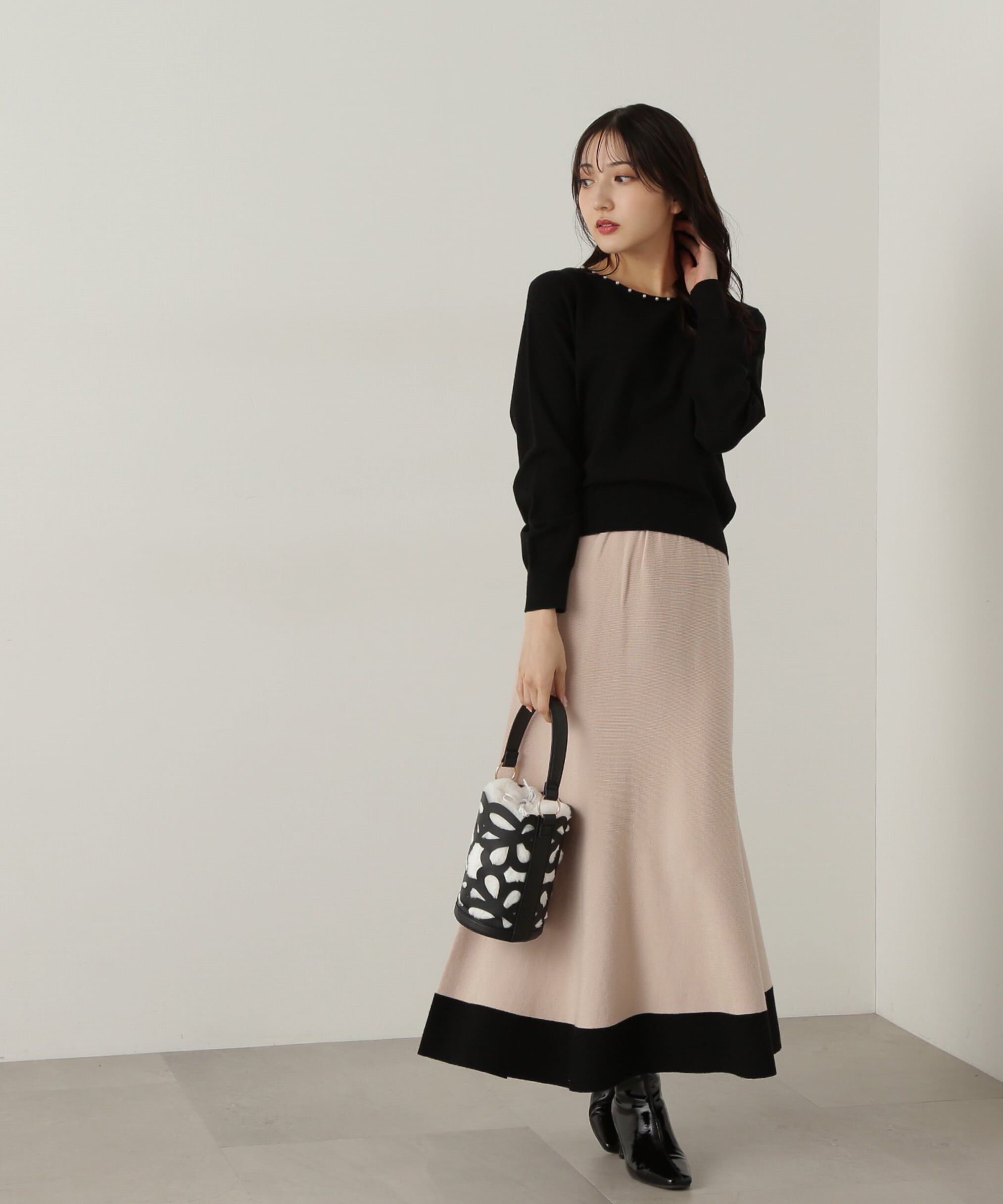 PROPORTION BODY DRESSING「バイカラーパールニットセットアップ」|ワンピース|