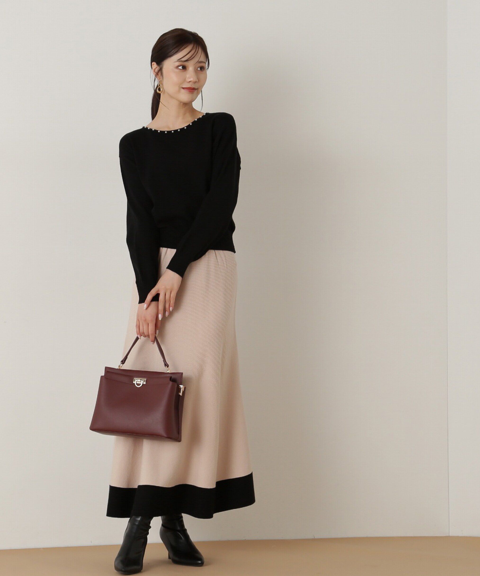 PROPORTION BODY DRESSING「バイカラーパールニットセットアップ」|ワンピース|