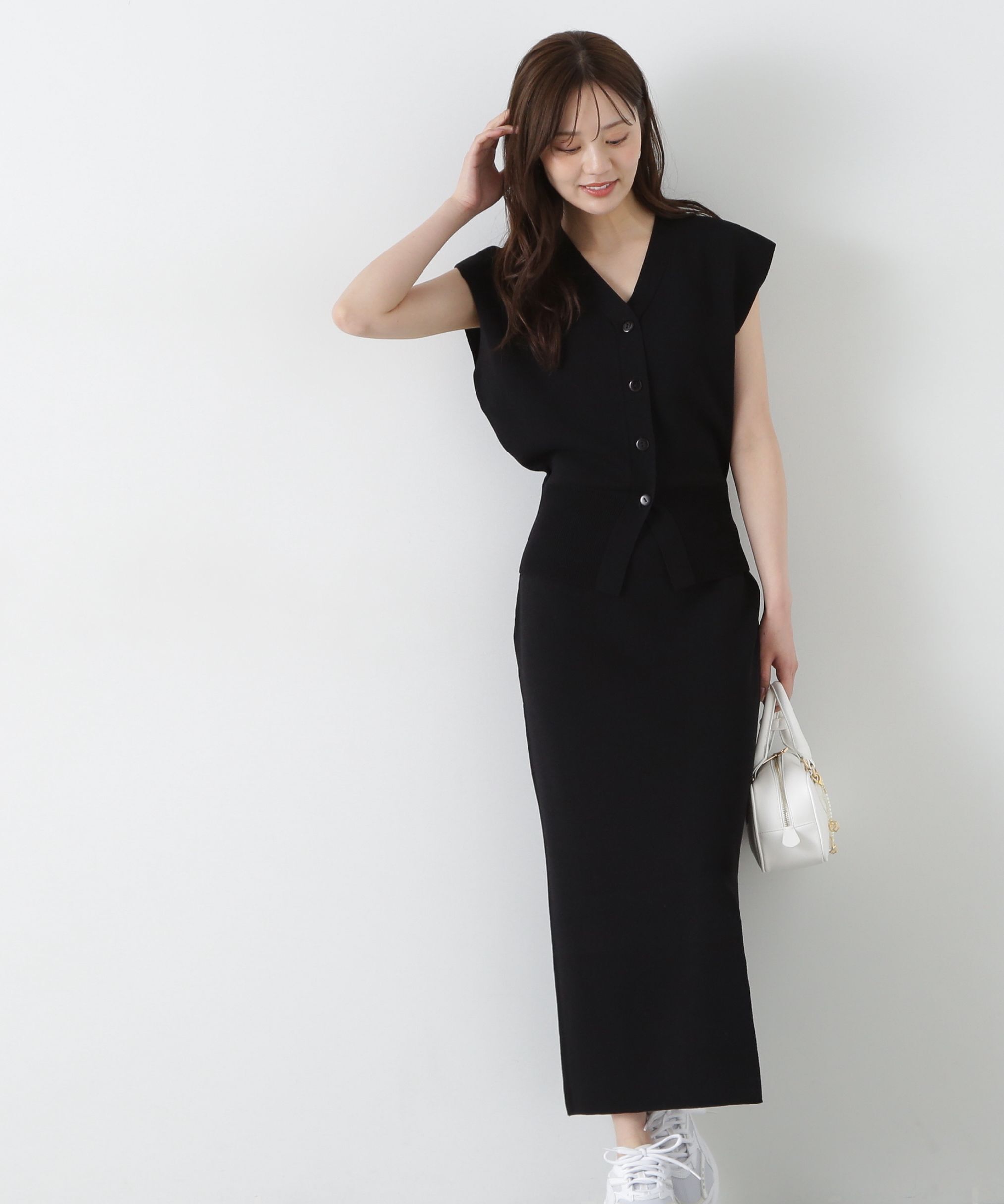 PROPORTION BODY DRESSING「スリットナローニットSET UP」|ワンピース|