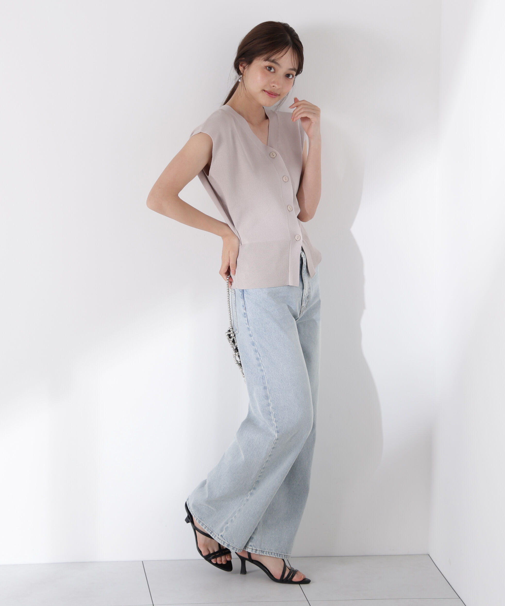 PROPORTION BODY DRESSING「スリットナローニットSET UP」|ワンピース|