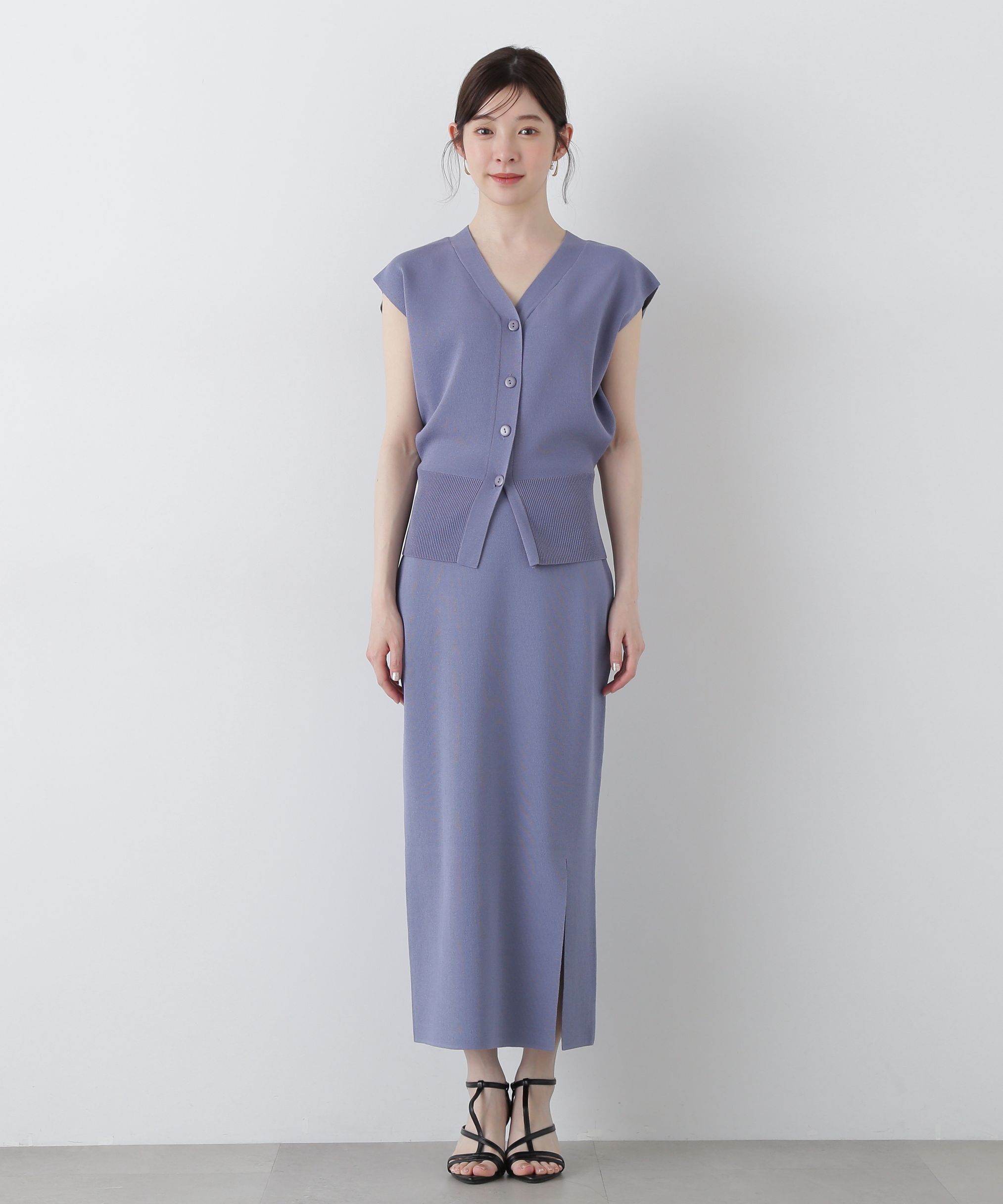 PROPORTION BODY DRESSING「スリットナローニットSET UP」|ワンピース|