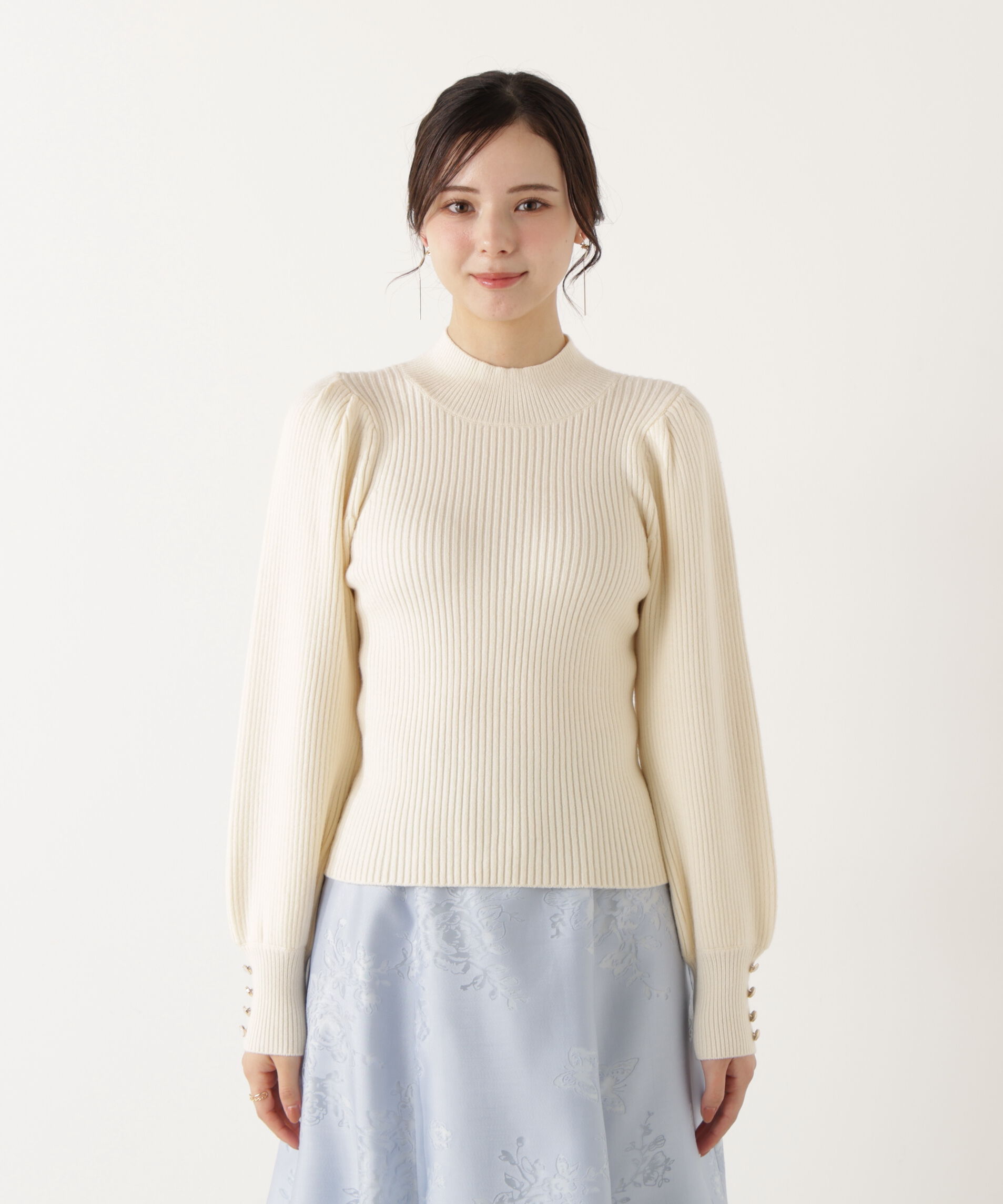 PROPORTION BODY DRESSING「ハイネックボリュームスリーブニット」|ニット・セーター|