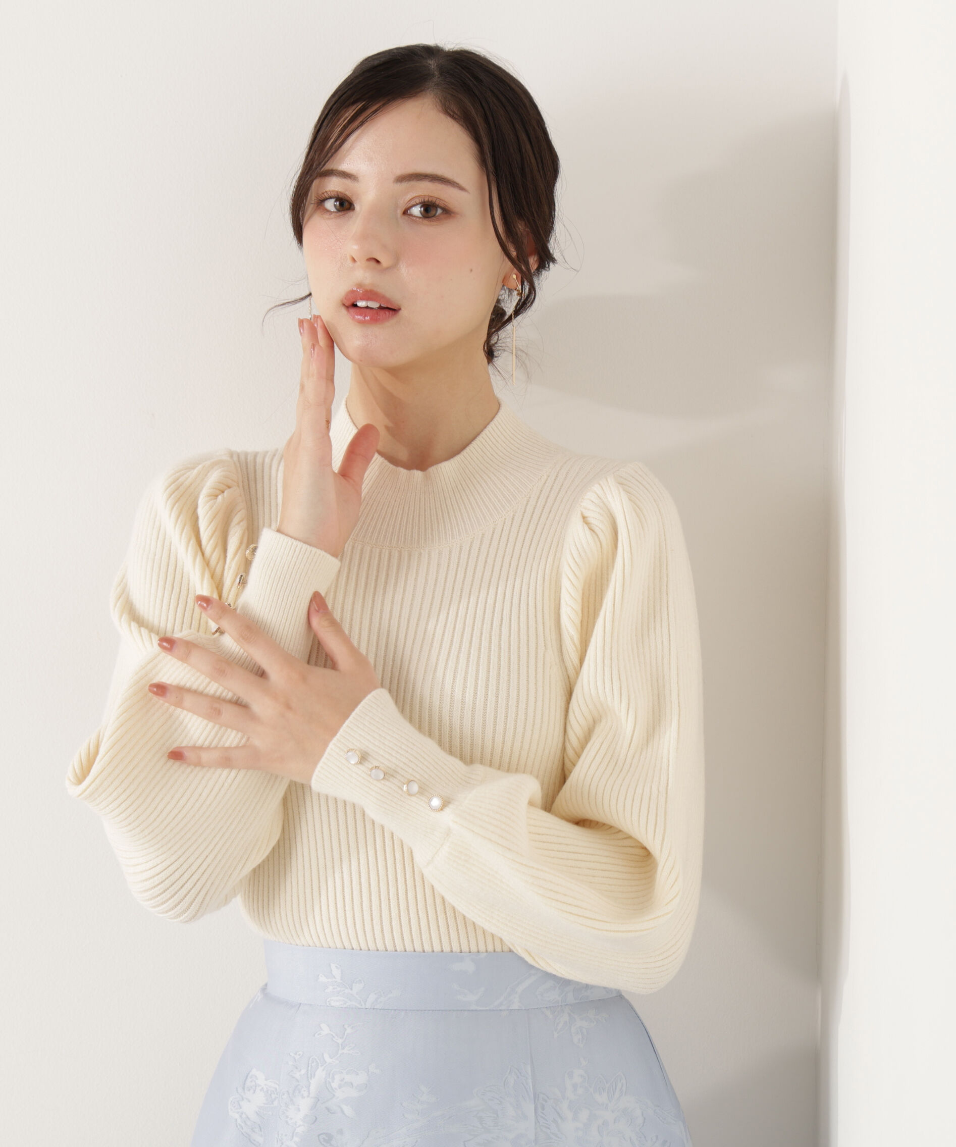 PROPORTION BODY DRESSING「ハイネックボリュームスリーブニット」|ニット・セーター|