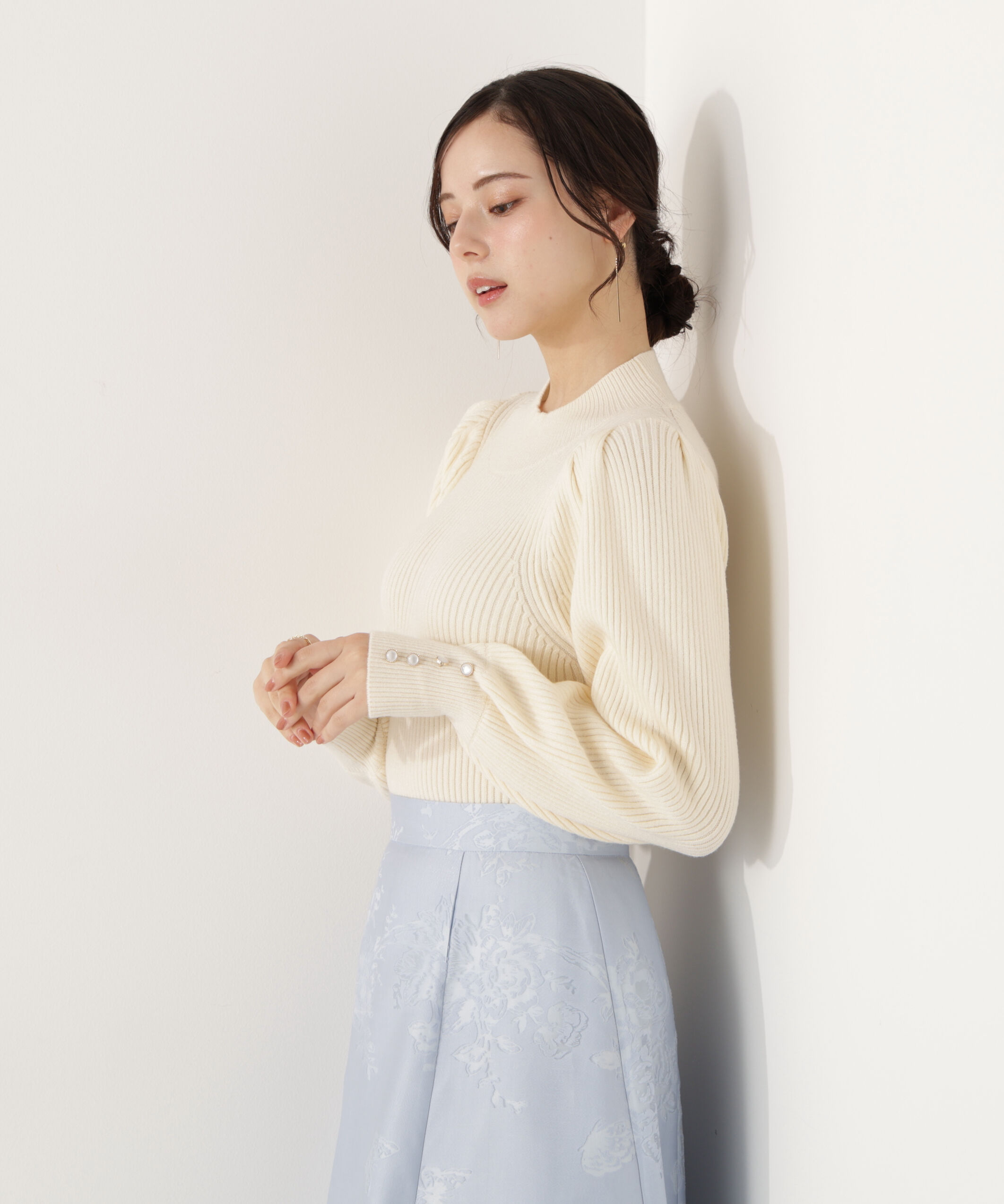 PROPORTION BODY DRESSING「ハイネックボリュームスリーブニット」|ニット・セーター|