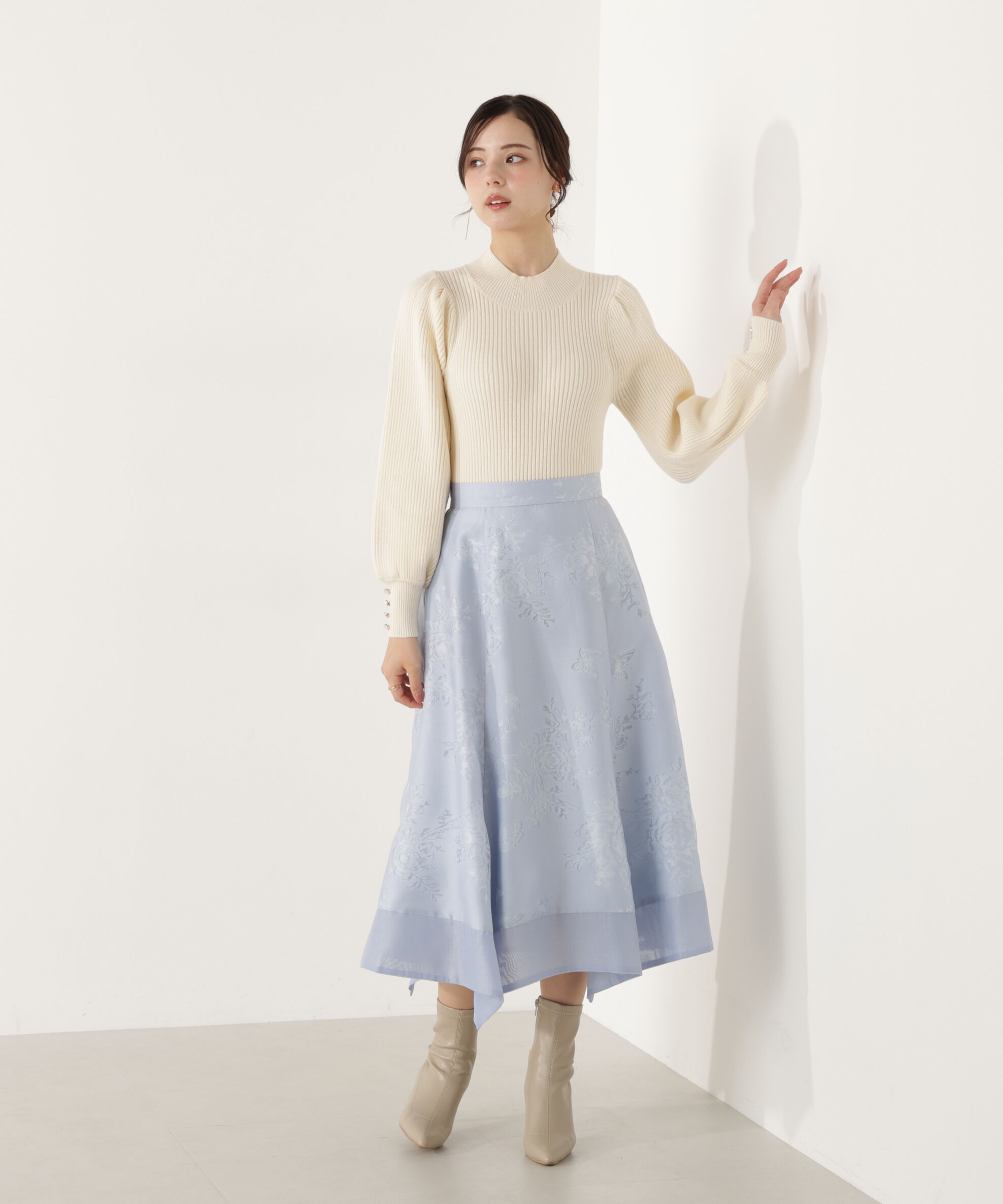 PROPORTION BODY DRESSING「ハイネックボリュームスリーブニット」|ニット・セーター|