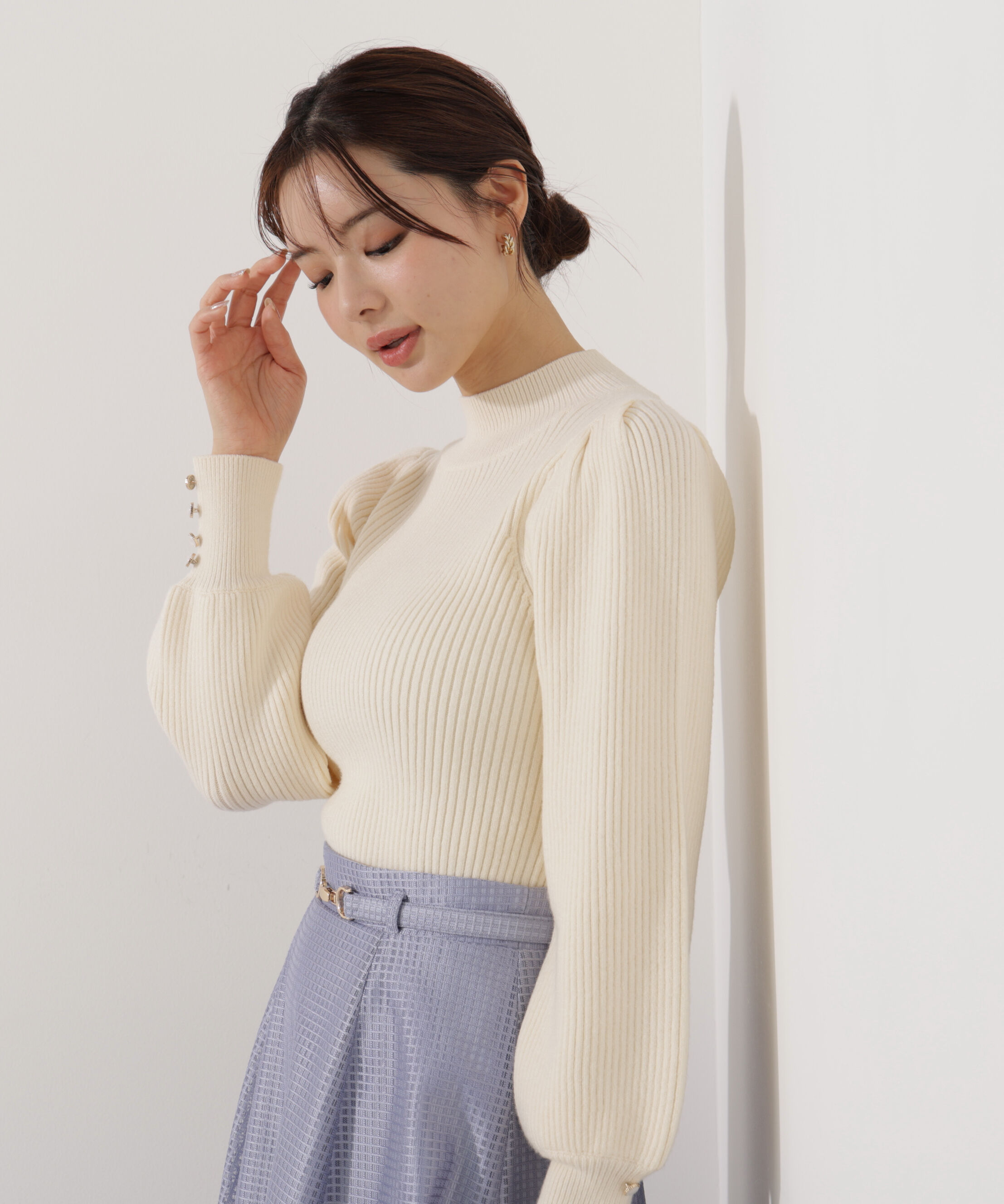 PROPORTION BODY DRESSING「ハイネックボリュームスリーブニット」|ニット・セーター|