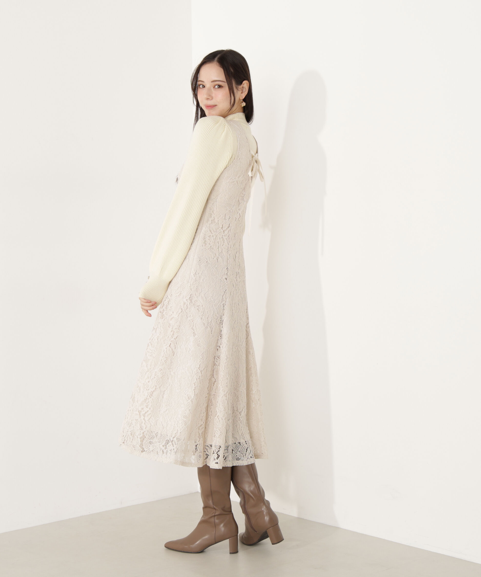 PROPORTION BODY DRESSING「ハイネックボリュームスリーブニット」|ニット・セーター|