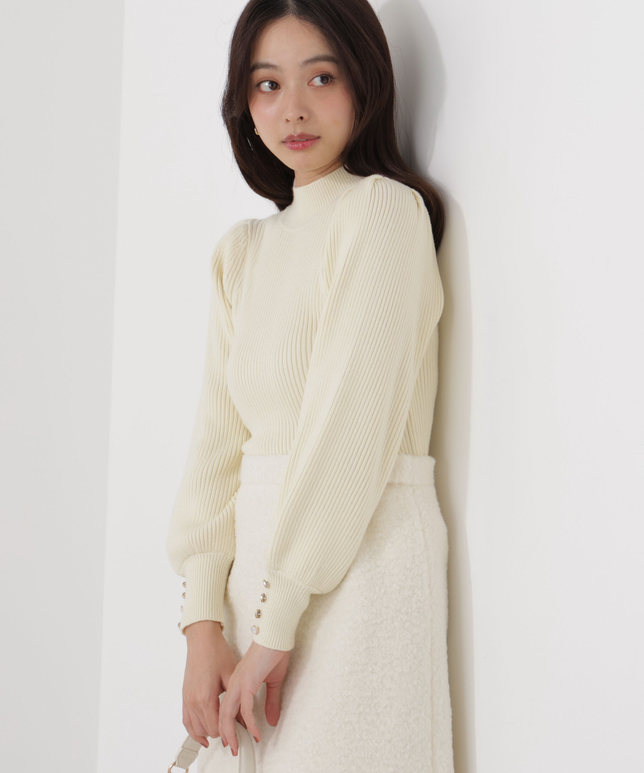 PROPORTION BODY DRESSING「ハイネックボリュームスリーブニット」|ニット・セーター|