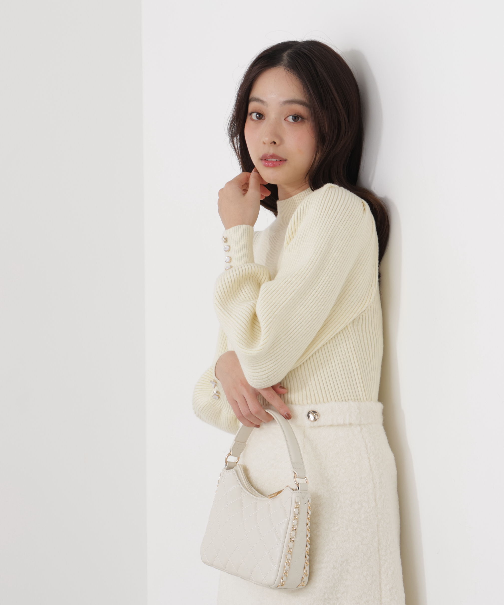 PROPORTION BODY DRESSING「ハイネックボリュームスリーブニット」|ニット・セーター|